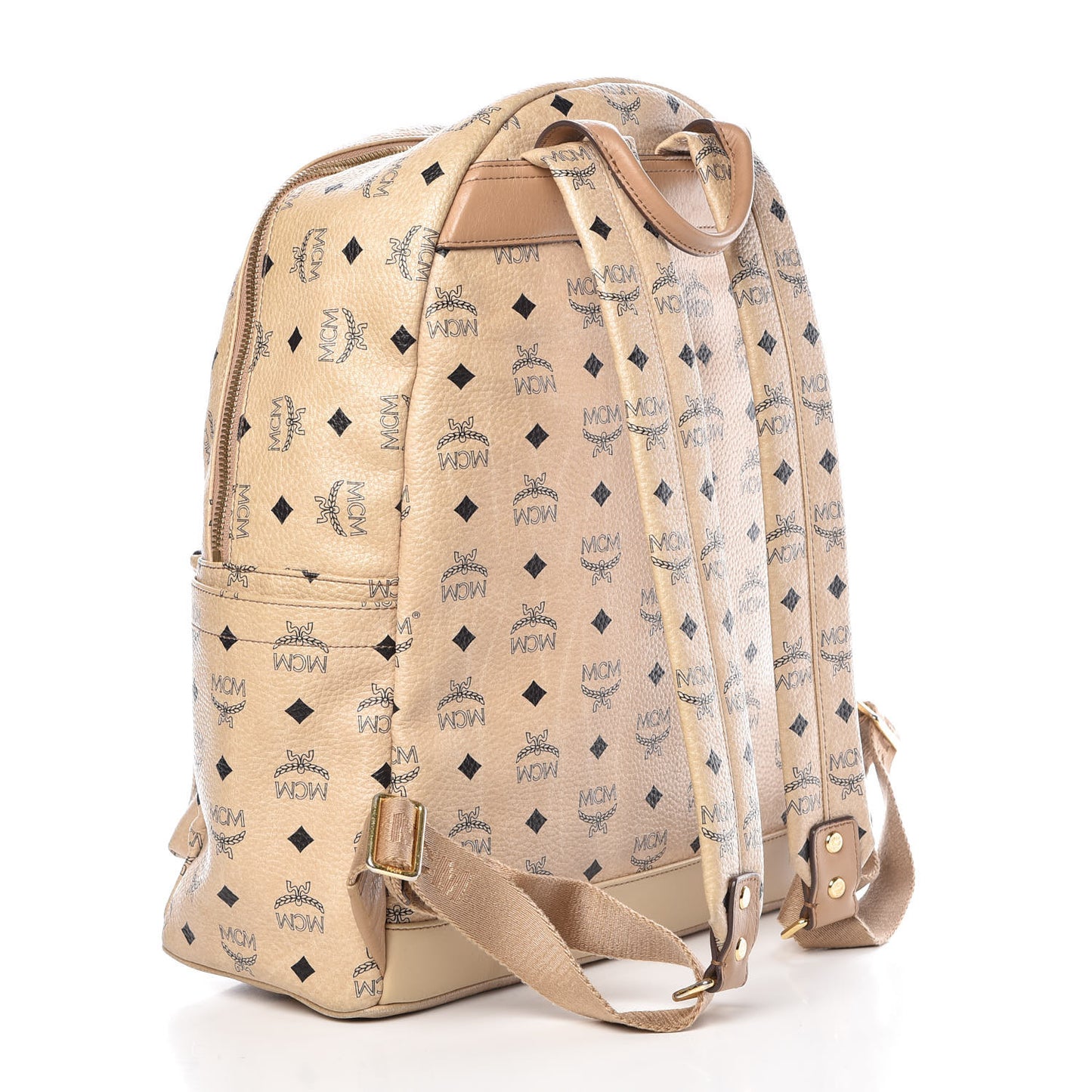 Visetos Medium Studded Stark Backpack Beige