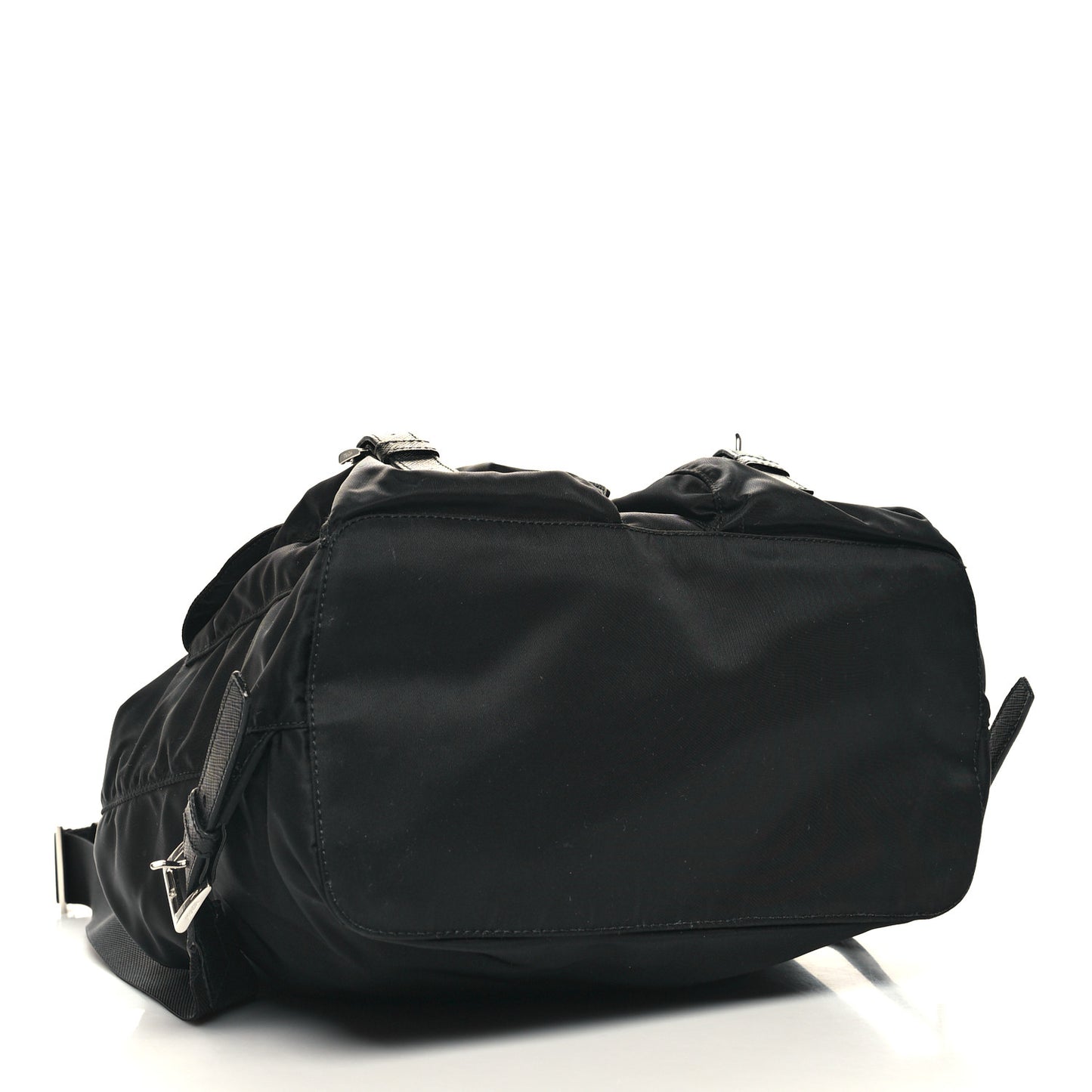 Tessuto Nylon Saffiano Medium Backpack Black