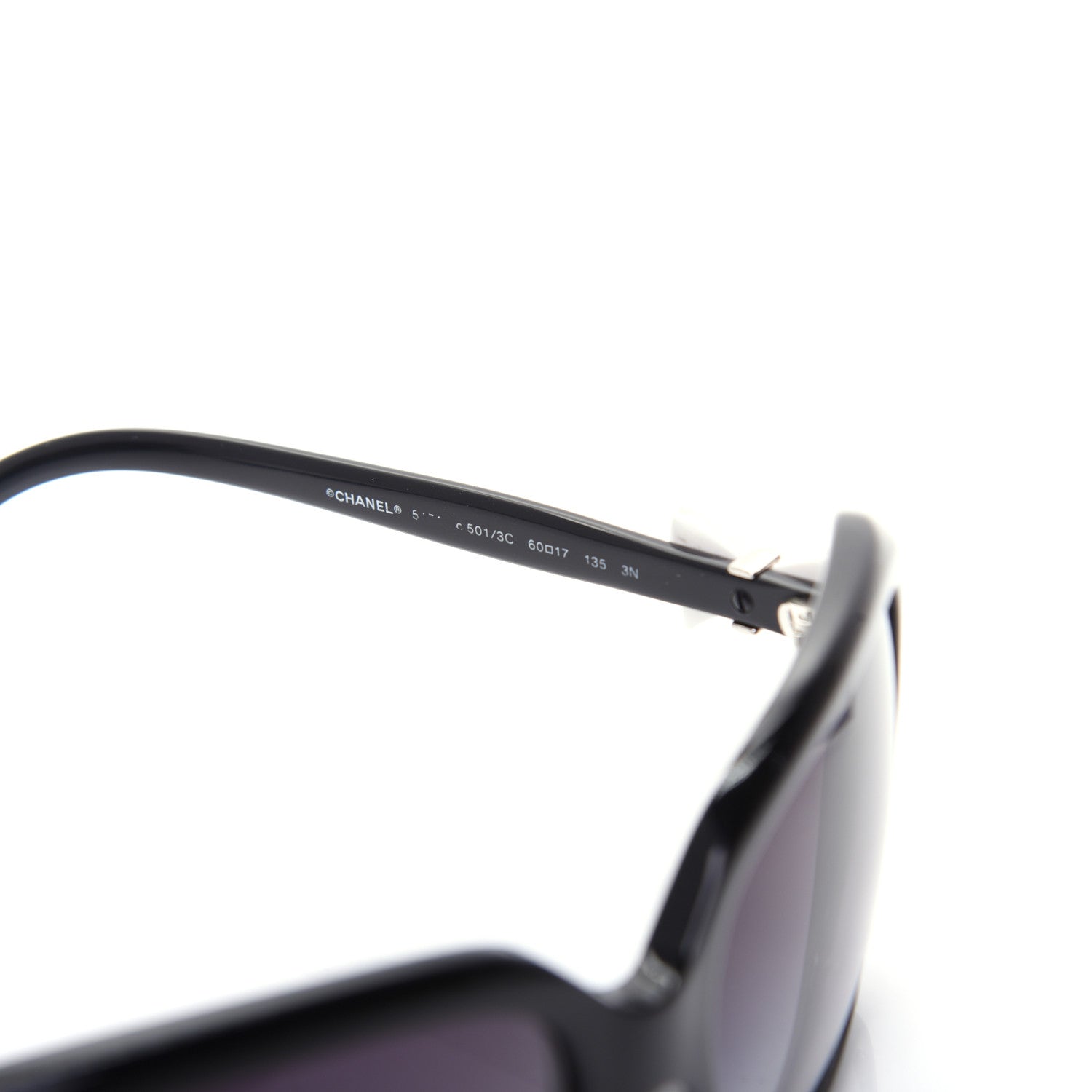 Chanel CC Bow Sunglasses 5171 Black White 5 of 10