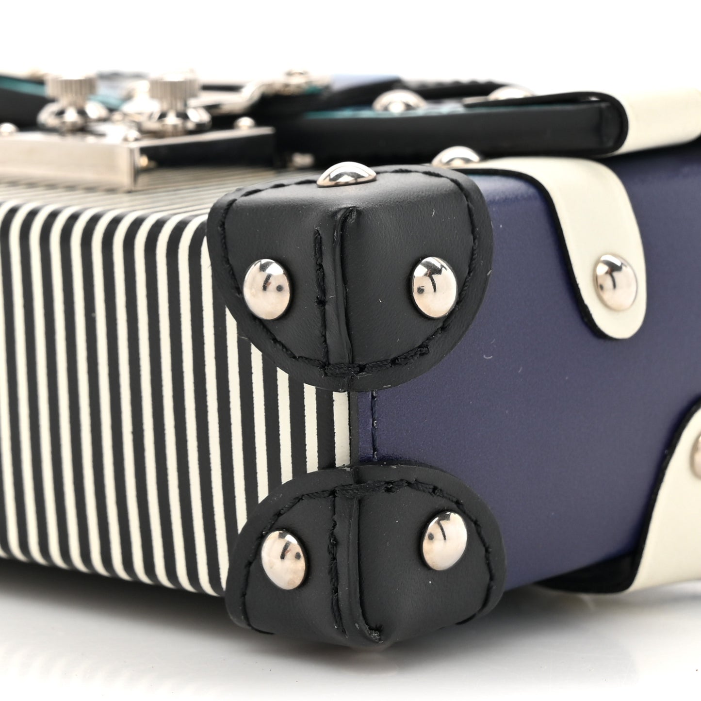 Calfskin Printed Essential Trunk Blue