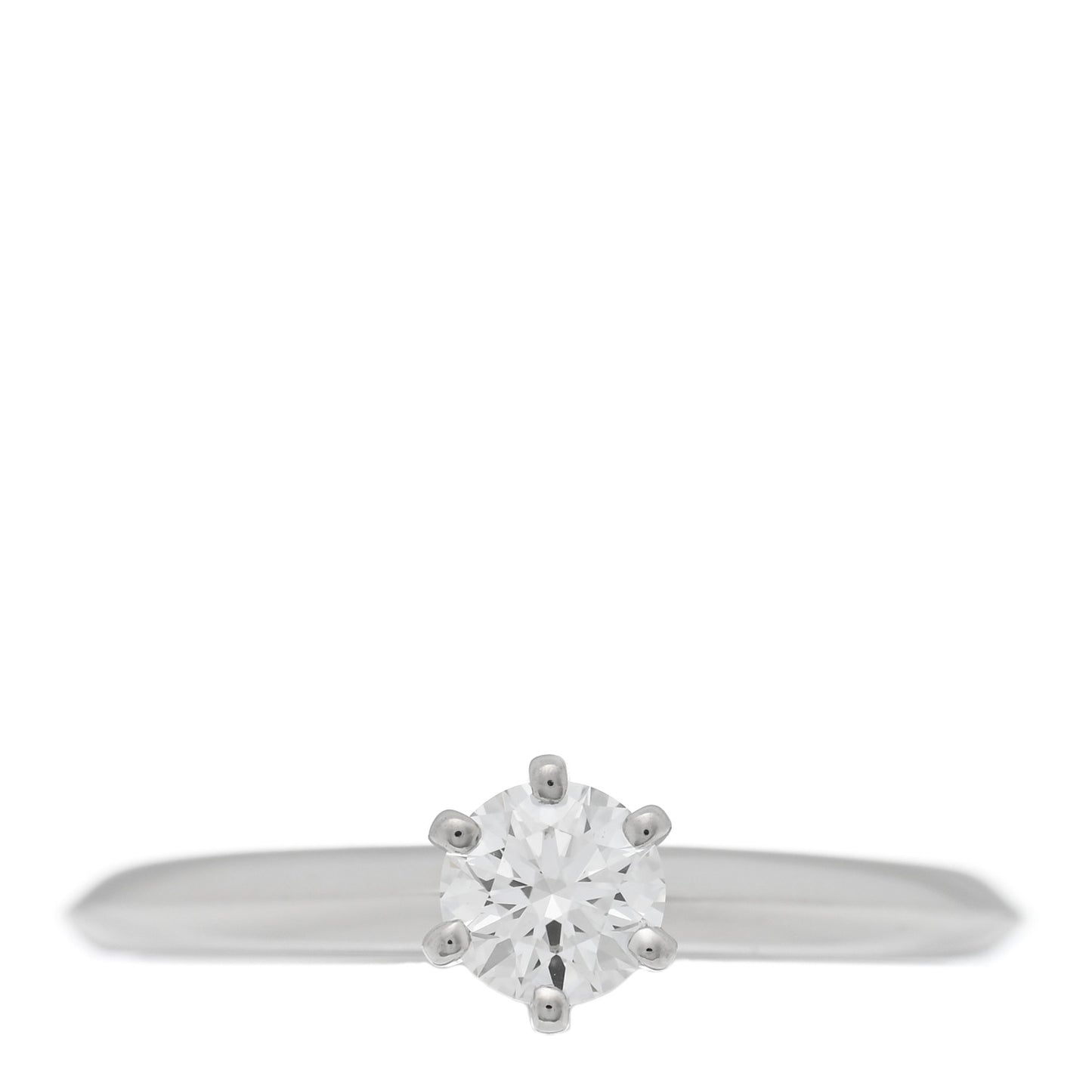 Platinum Diamond .31ct Solitaire Engagement Ring 52 6