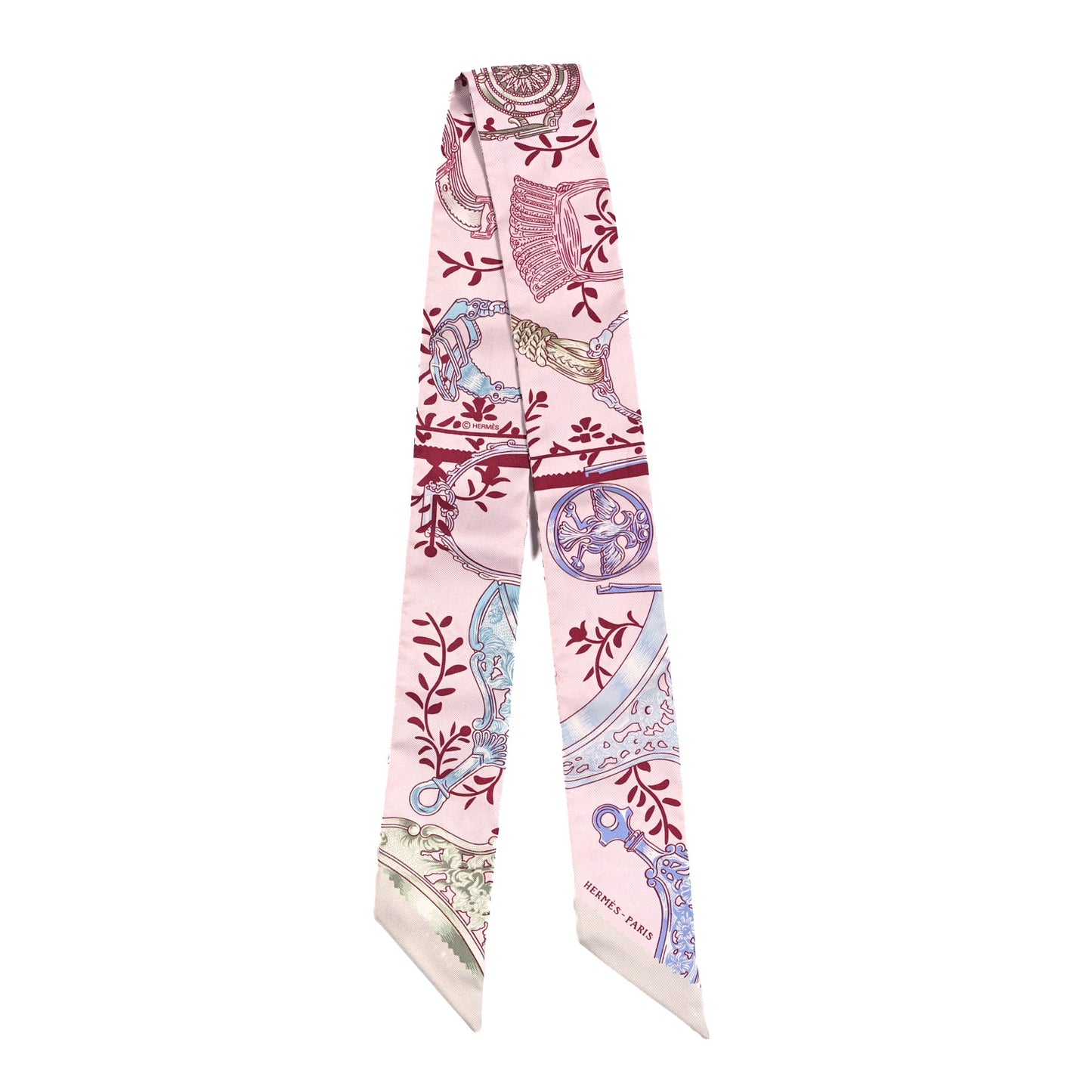 Silk Etriers Remix Twilly Rose Pale Bordeaux
