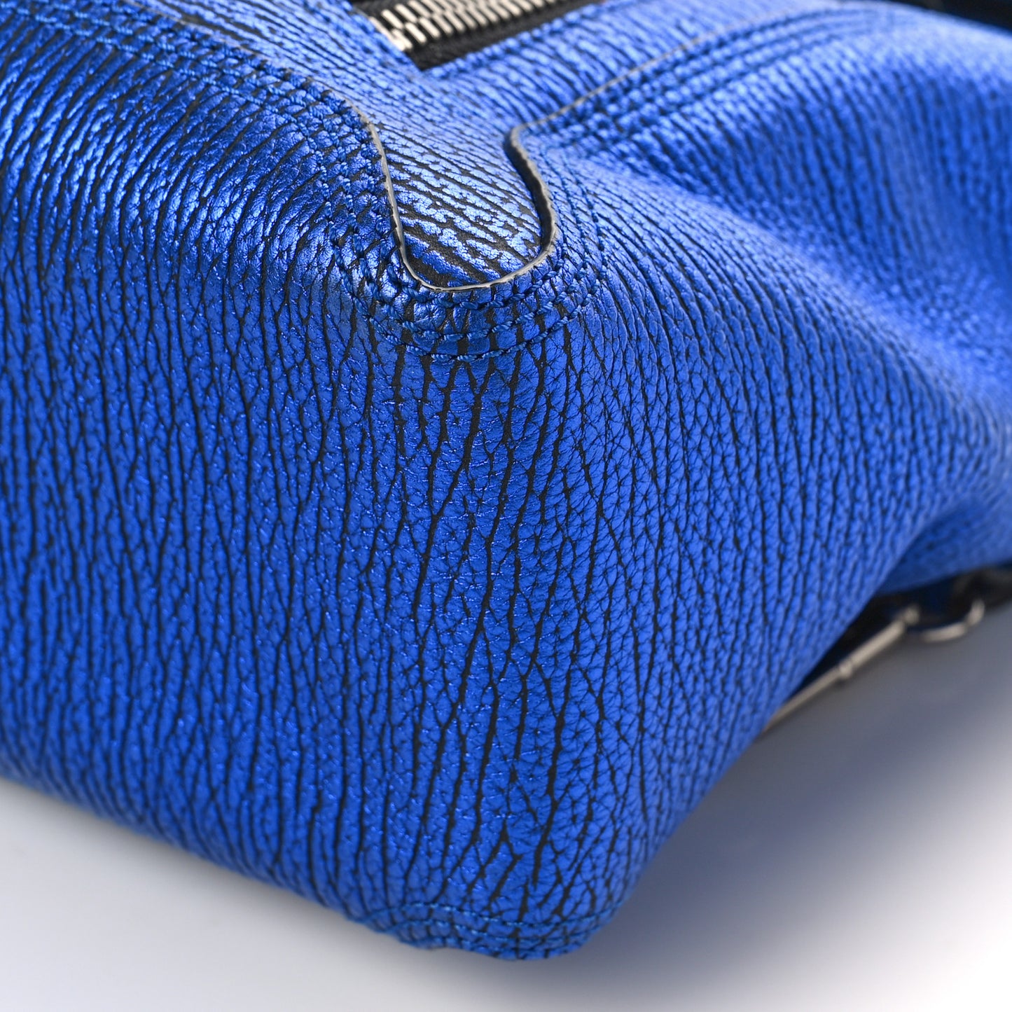 Textured Calfskin Pashli Backpack Electric Blue