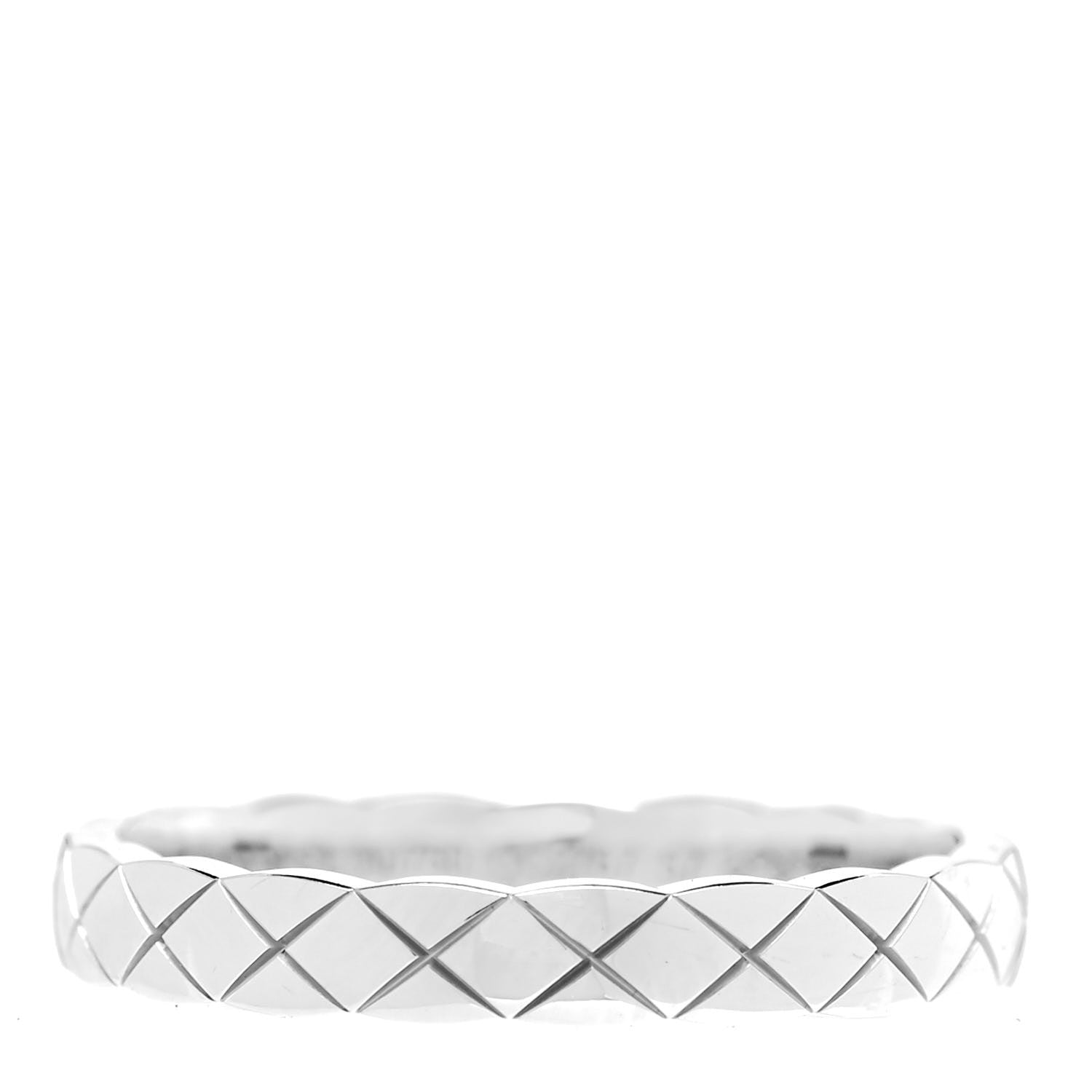 Chanel 18K White Gold Mini Coco Crush Ring 57 8 1 of 5