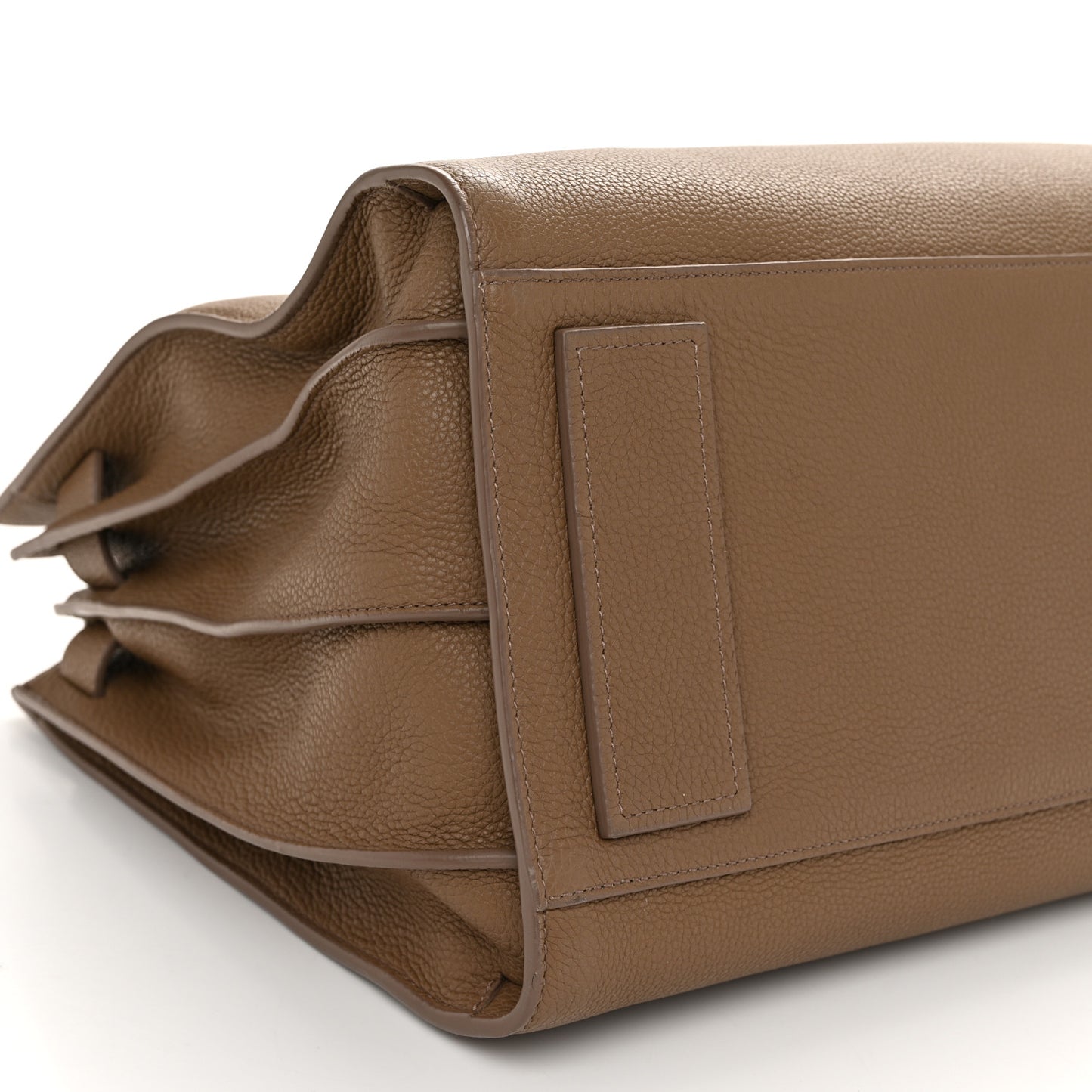 Grained Calfskin Medium Souple Sac De Jour Taupe