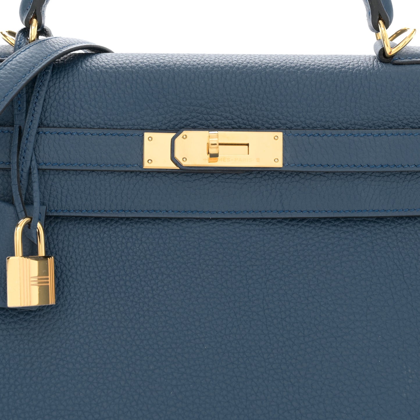 Togo Kelly Retourne 32 Bleu Agate