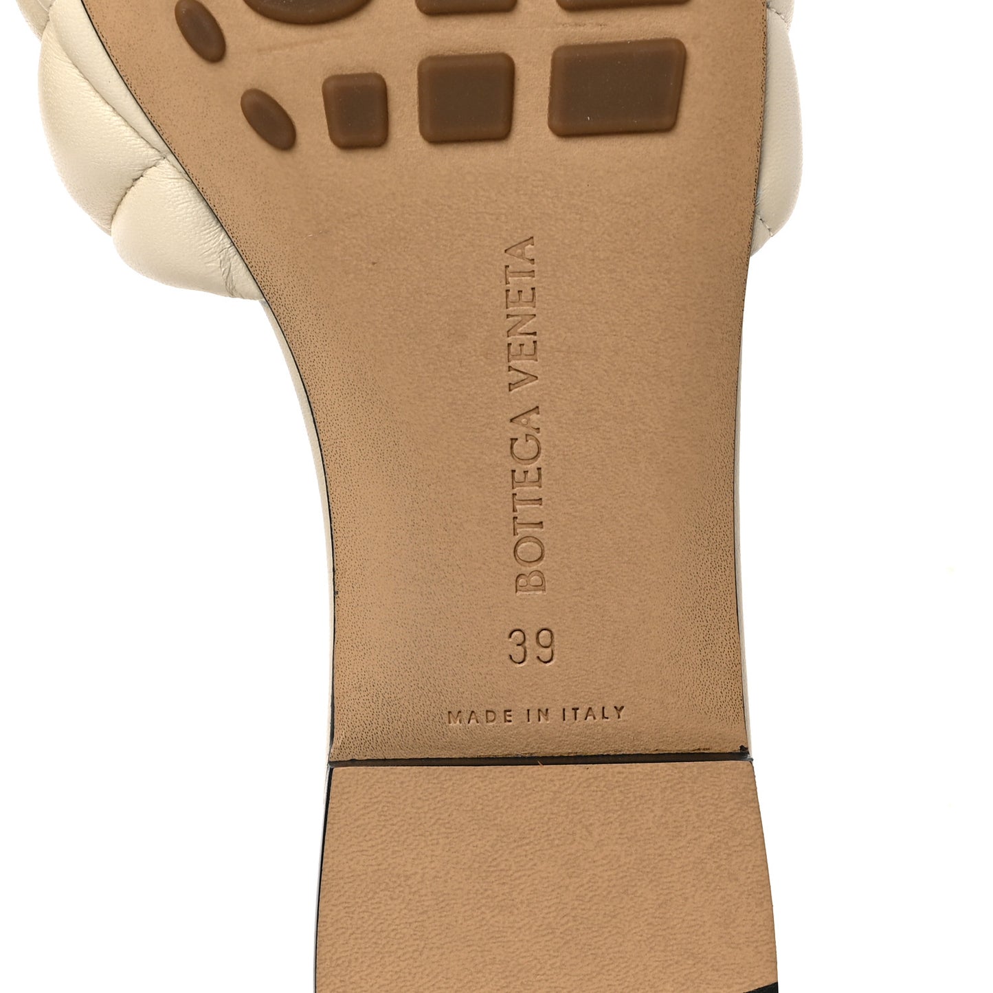 Nappa Matelasse Padded Flat Sandals 39 Sea Salt