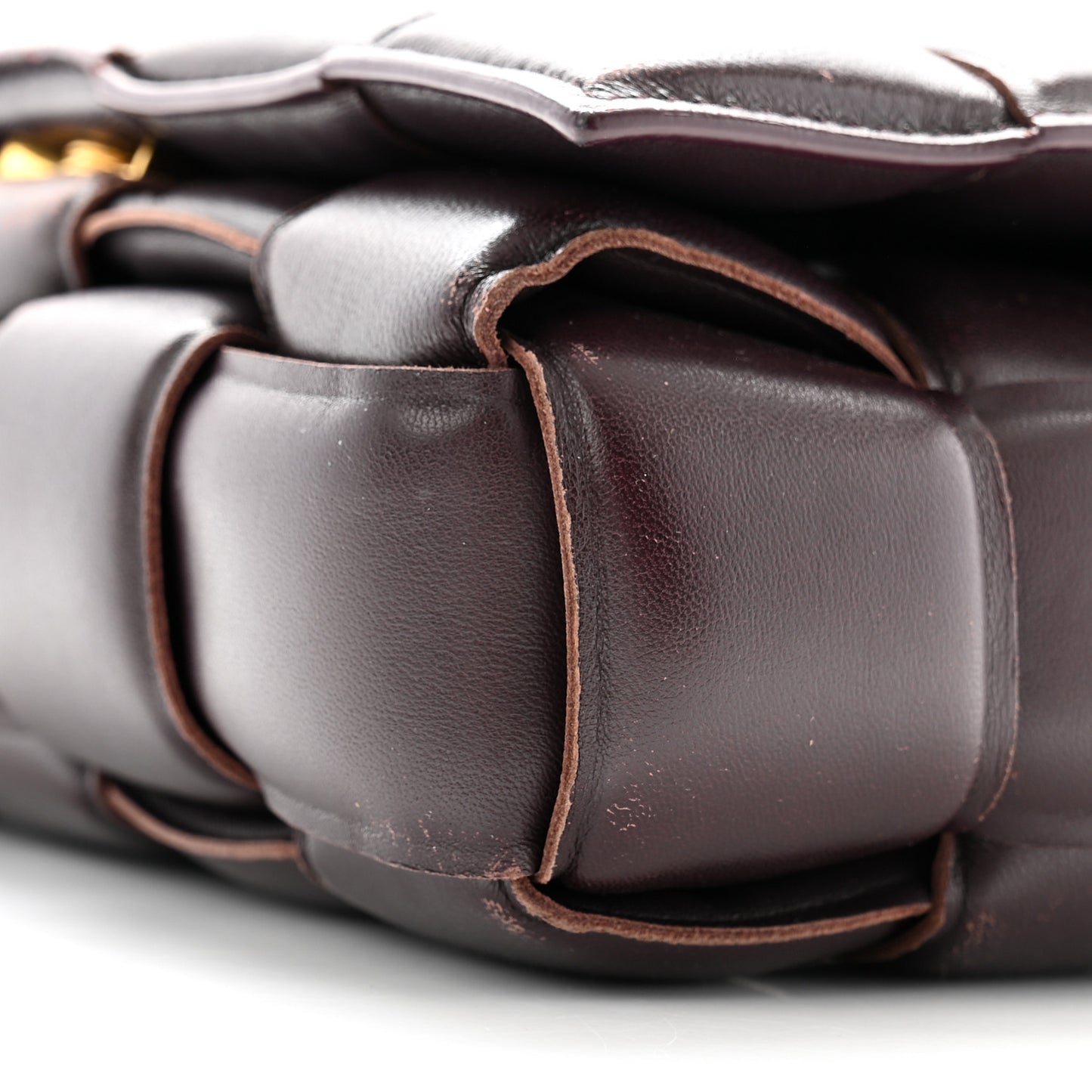 Nappa Maxi Intreccio Padded Cassette Crossbody Bag Grape
