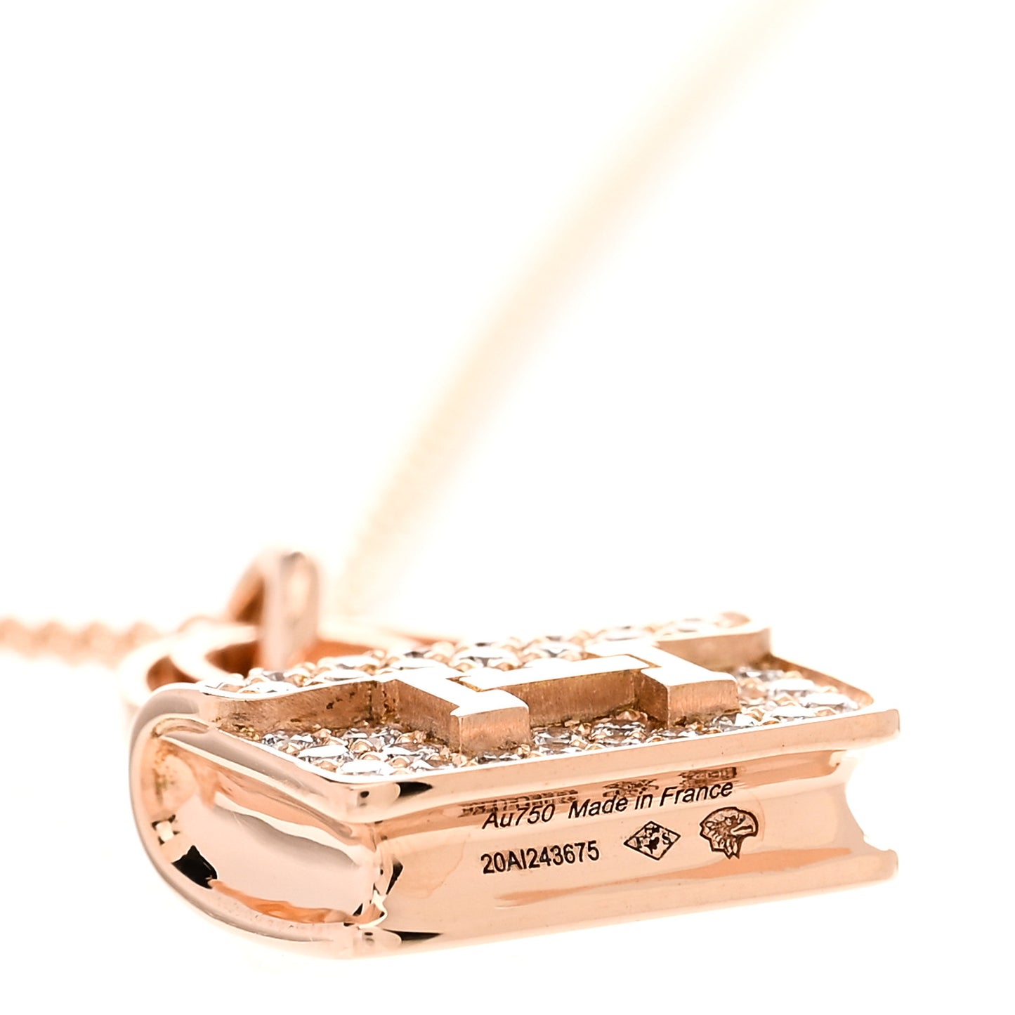 18K Rose Gold Diamond Constance Amulettes Pendant Necklace