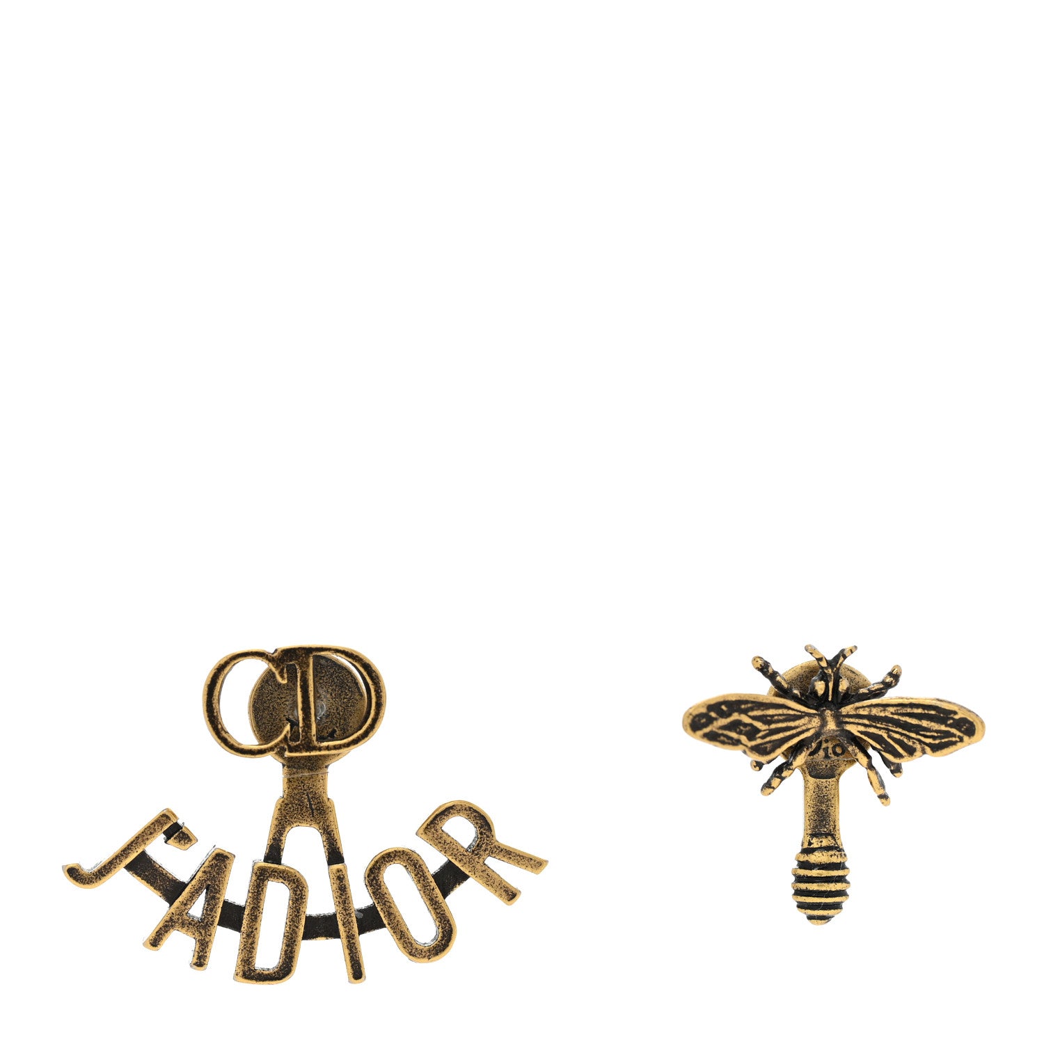 Christian Dior Metal J'adior Earrings Aged Gold 1 of 4