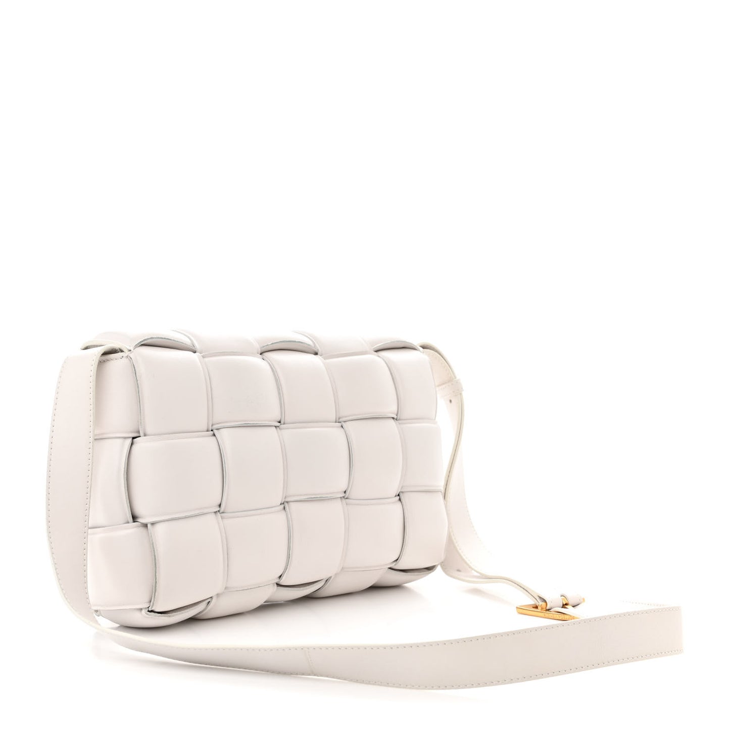 Nappa Maxi Intreccio Padded Cassette Crossbody Bag Chalk