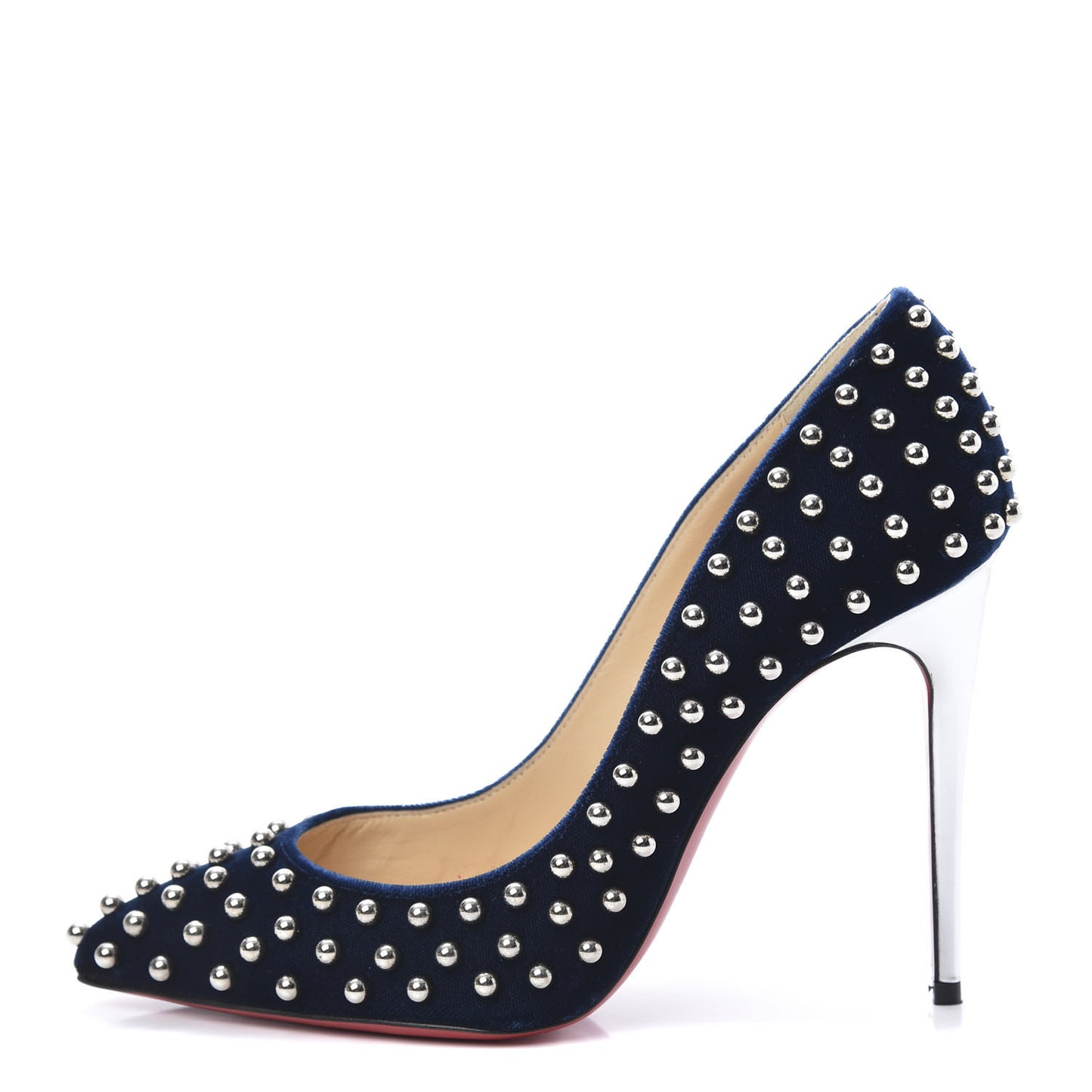 Velvet Specchio Billy Spikes Pumps 37 Silver Eclipse