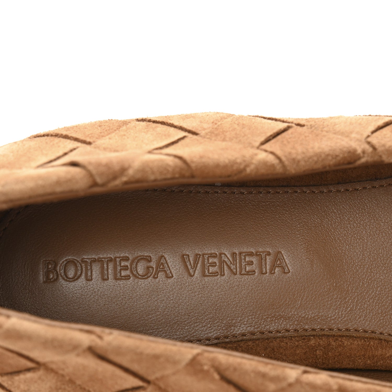 Bottega Veneta Suede Intrecciato Ballet Flats 36 Caramel 8 of 8