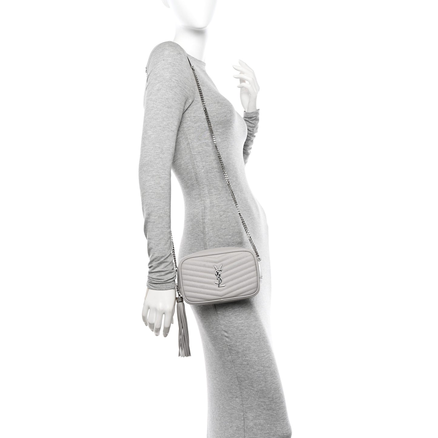Grain De Poudre Matelasse Monogram Mini Lou Camera Bag Granite