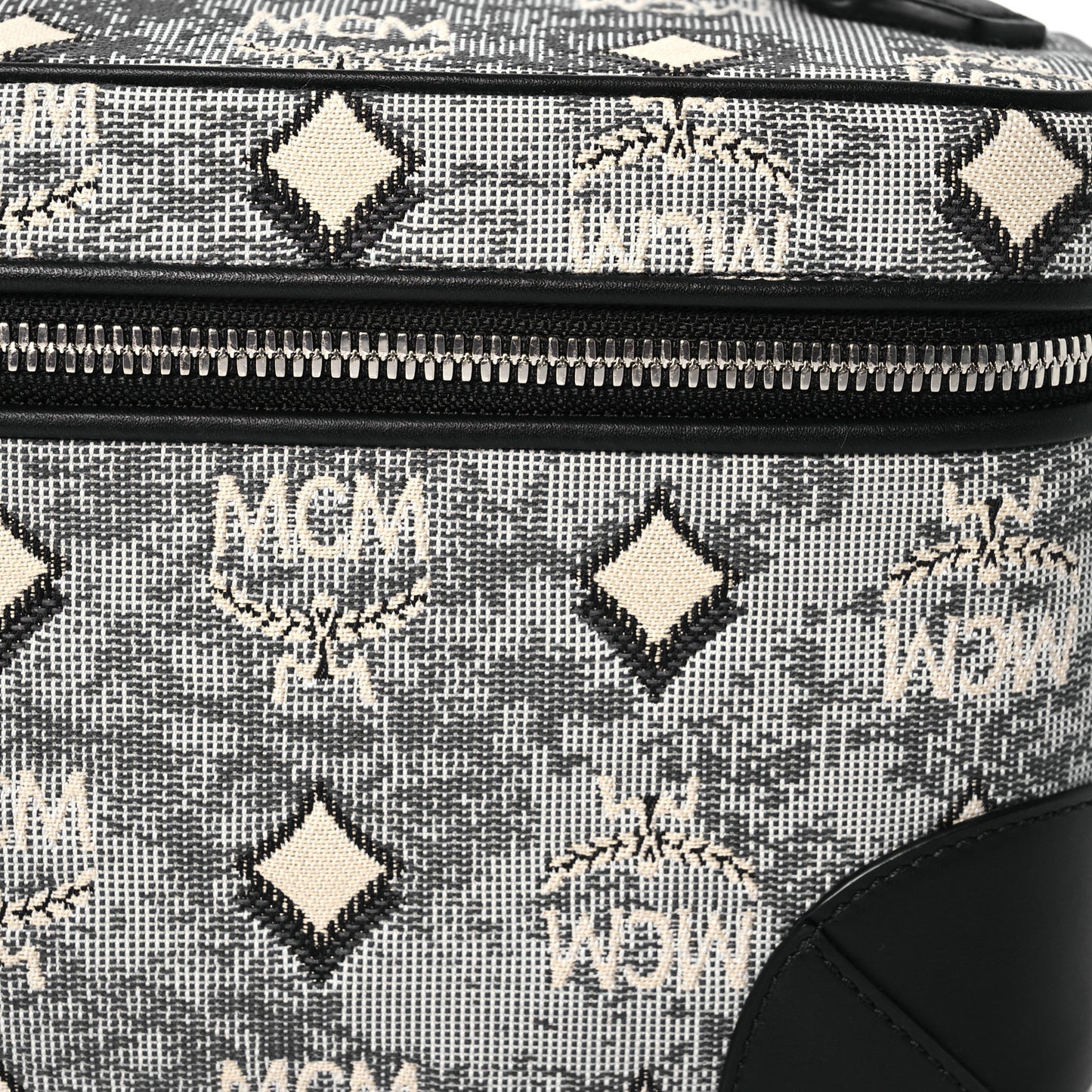 Vintage Jacquard Monogram Rockstar Small Vanity Crossbody Bag Grey