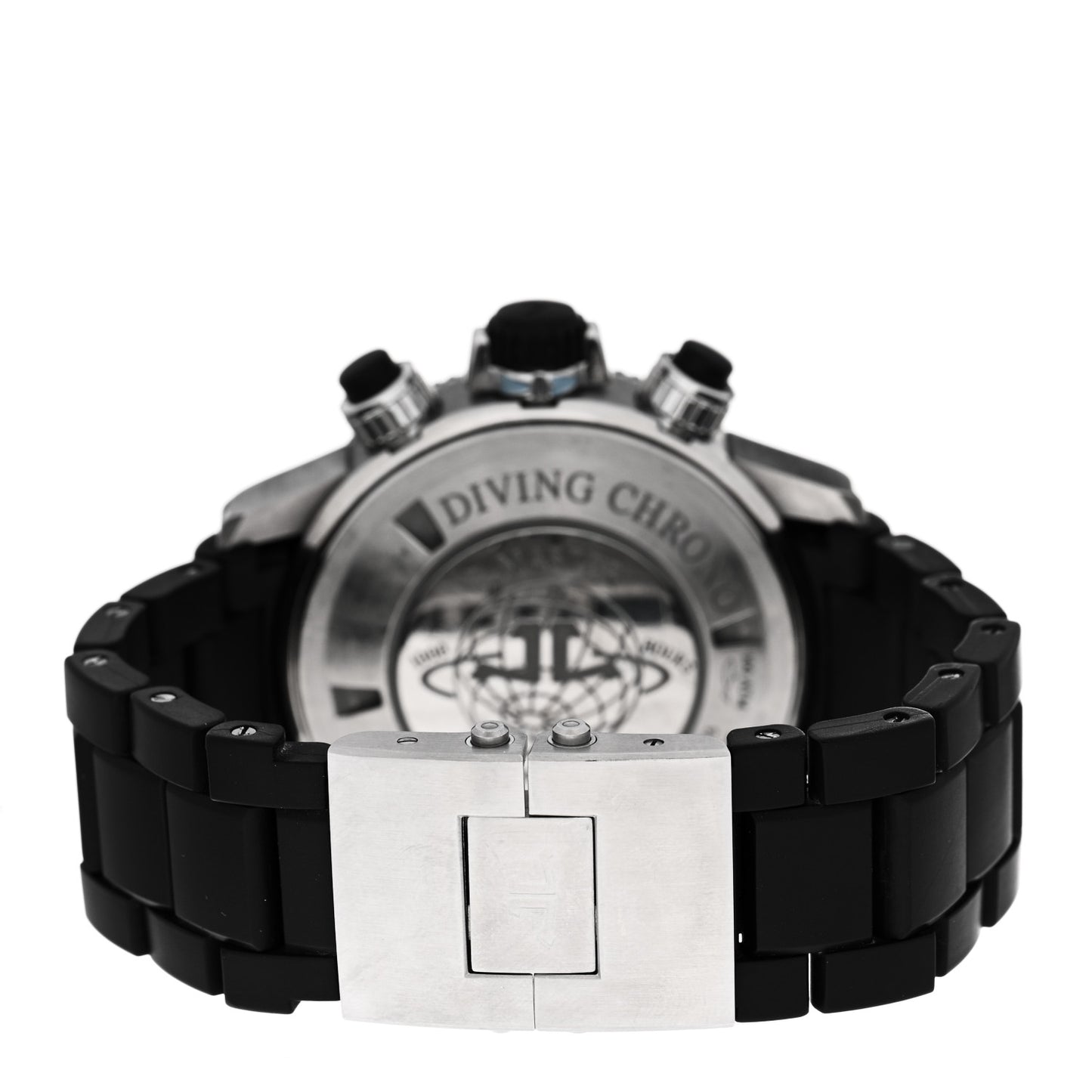 Titanium Rubber 44mm Master Compressor Diving Chronograph Automatic Watch Black 160.T.25