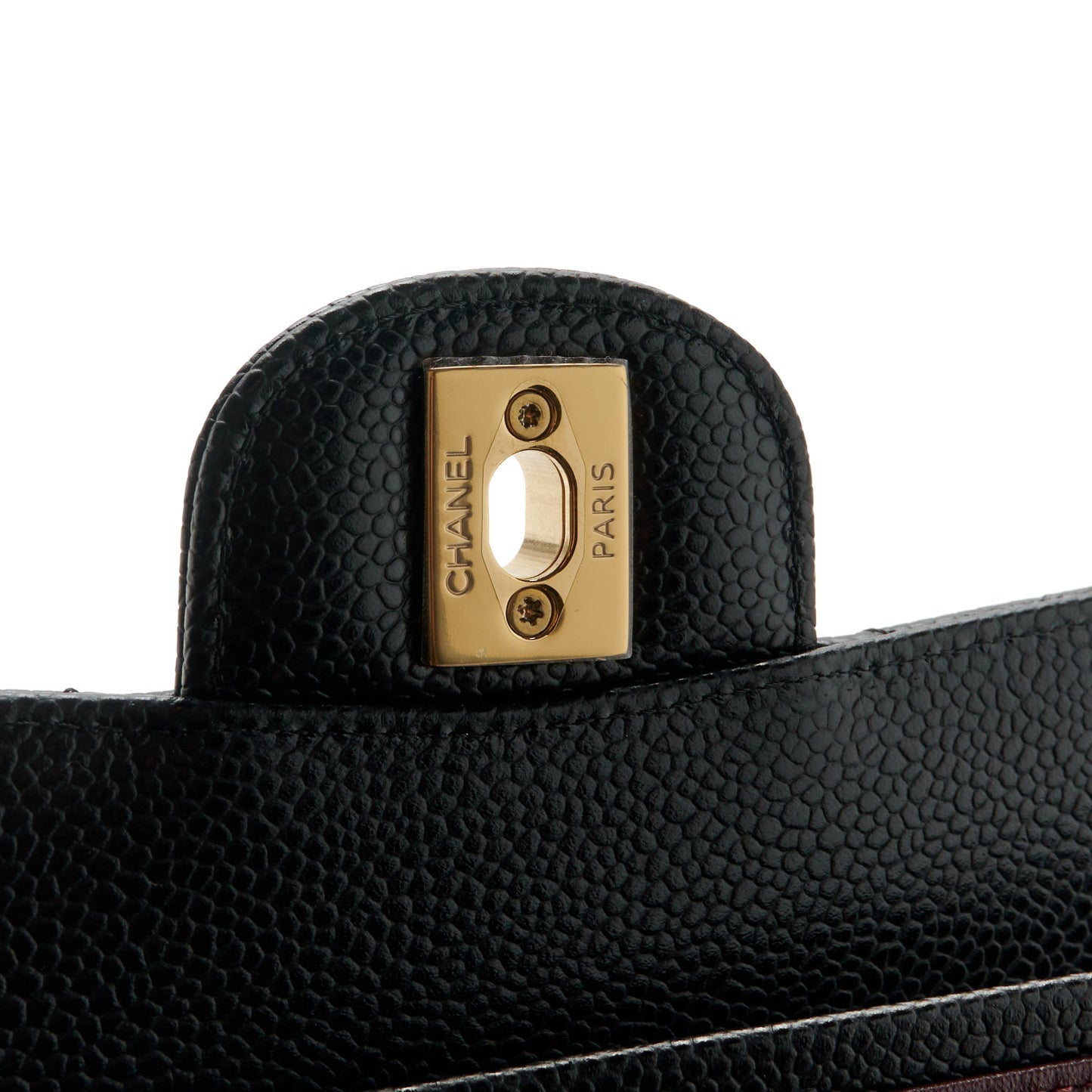 Caviar Quilted Small Double Flap Black