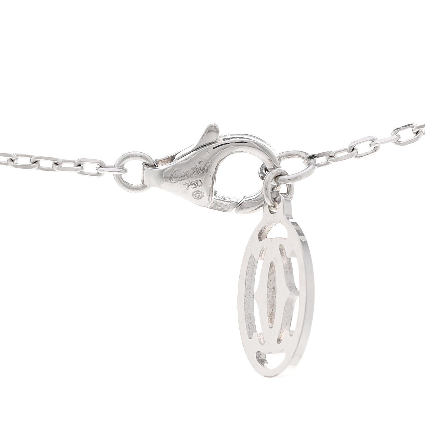 18K White Gold 8 Diamond D'Amour Station Necklace