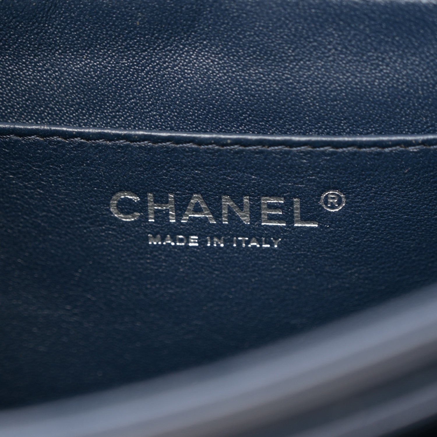 Chanel Lambskin Quilted Large Geometric Flap Navy 7 of 14