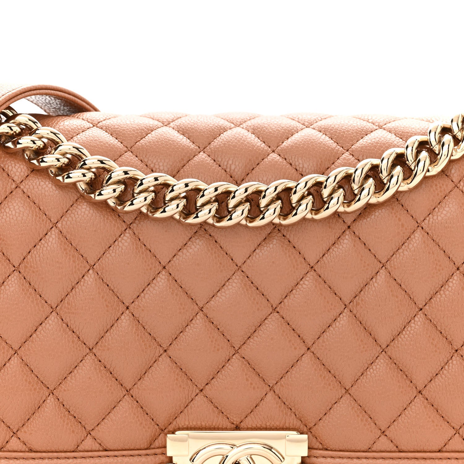 Chanel Caviar Quilted Medium Boy Flap Brown 9 of 11