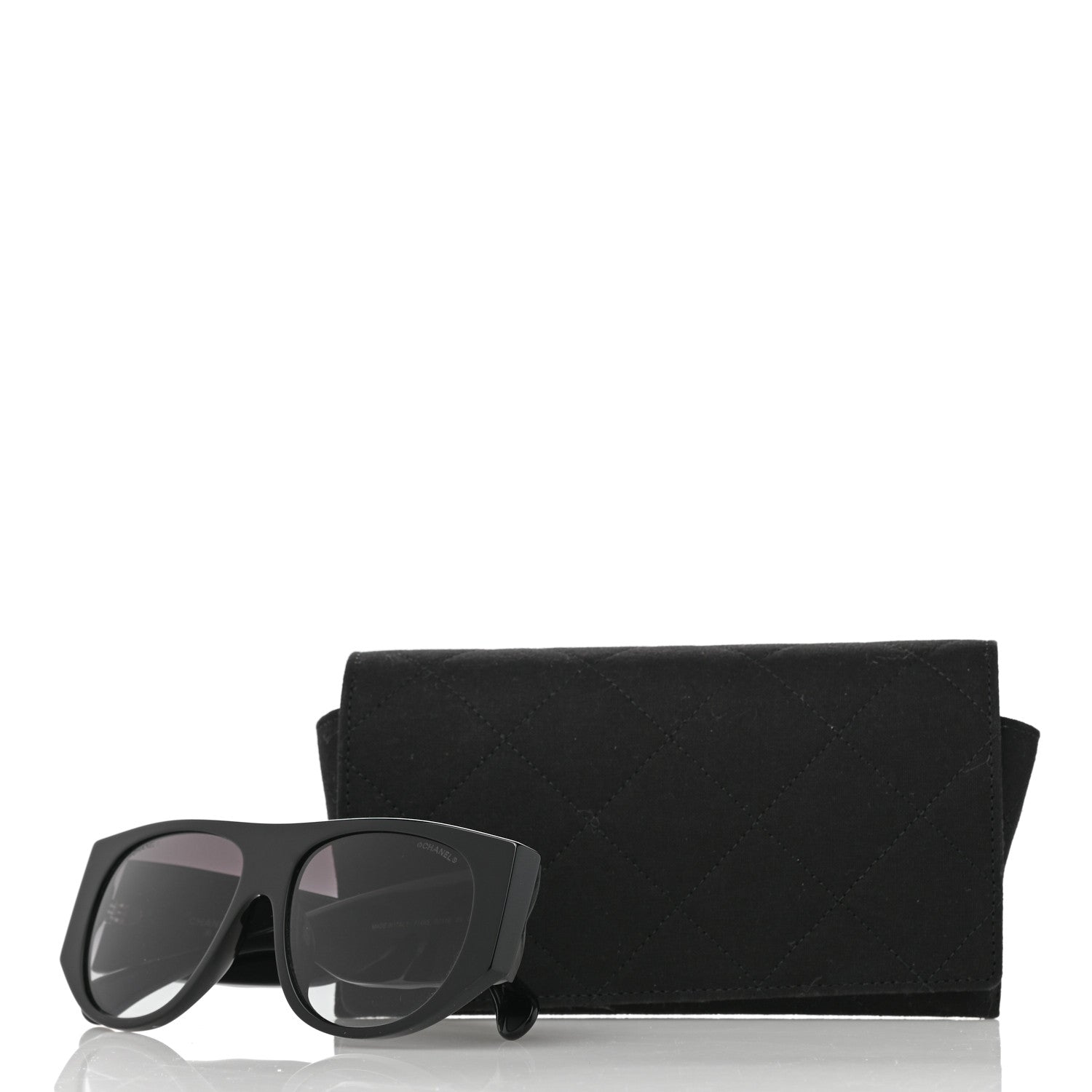 Chanel Acetate Quilted CC Pilot Sunglasses 71465 Black 8 of 8