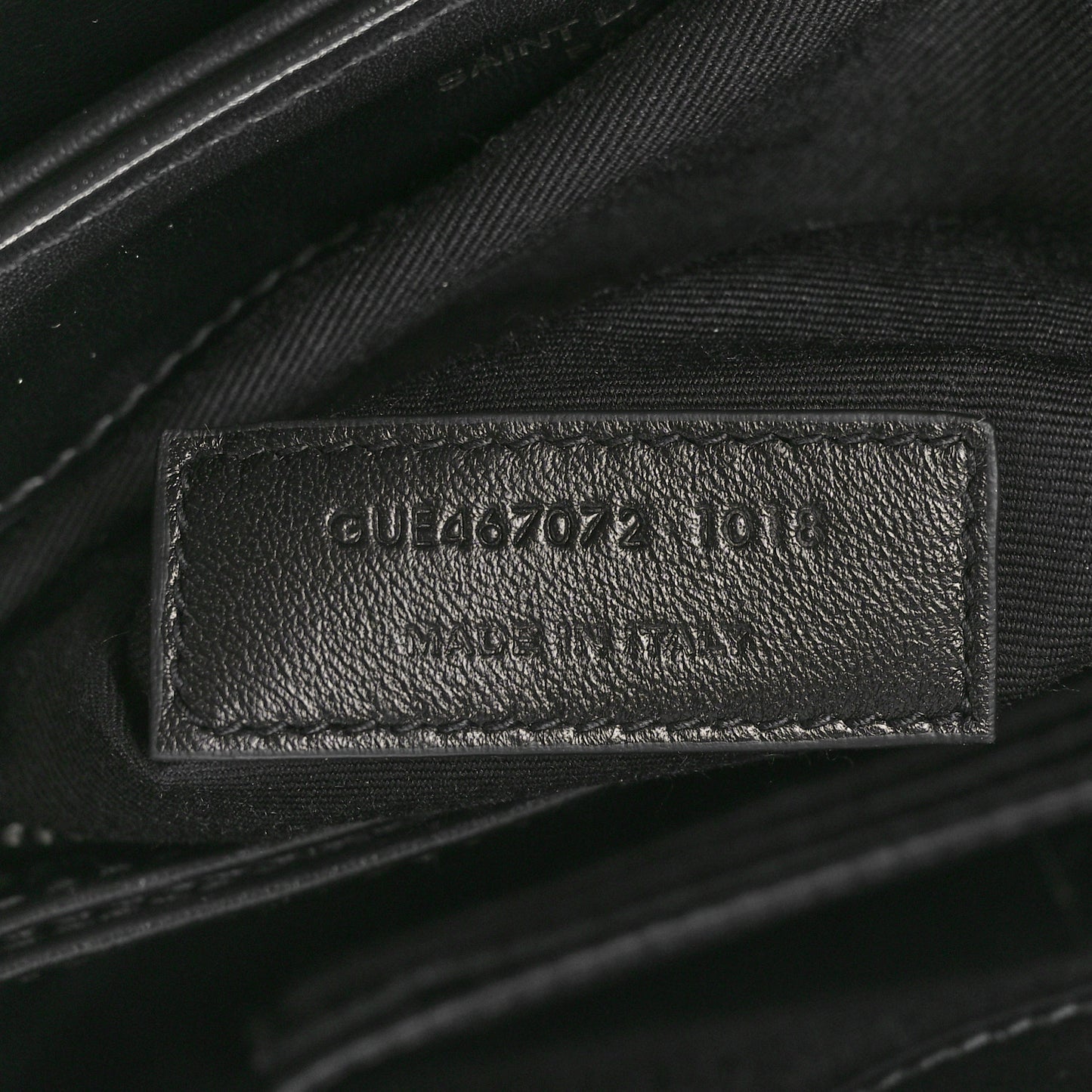 Calfskin Y Quilted Monogram Monochrome Toy Loulou Crossbody Bag Black