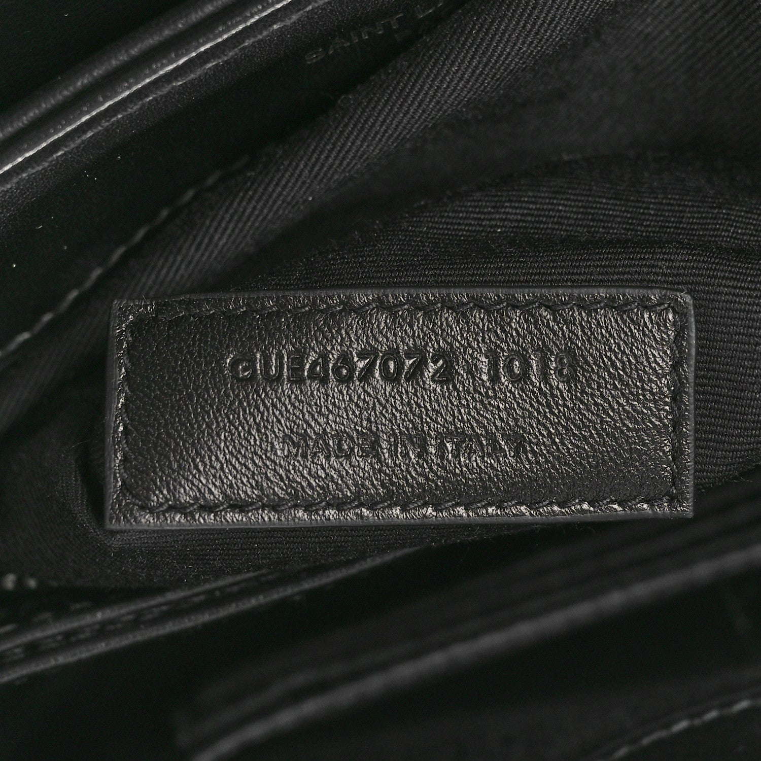 Saint Laurent Calfskin Y Quilted Monogram Monochrome Toy Loulou Crossbody Bag Black 7 of 11