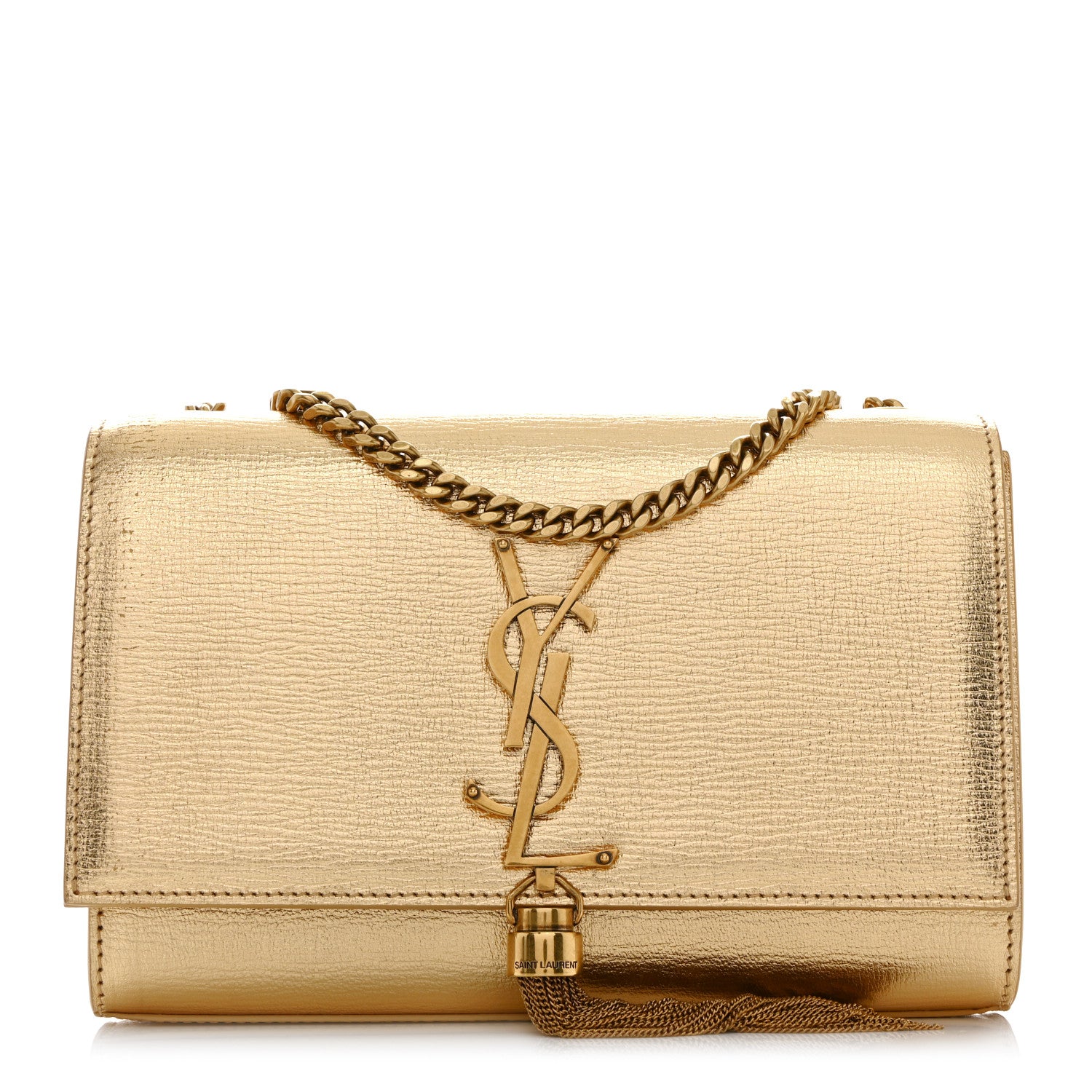 SAINT LAURENT シャンパンゴールドクラッチバッグ