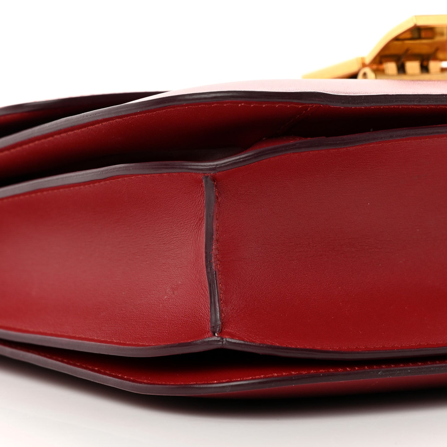 Box Calfskin Medium Classic Box Flap Bag Dark Brick