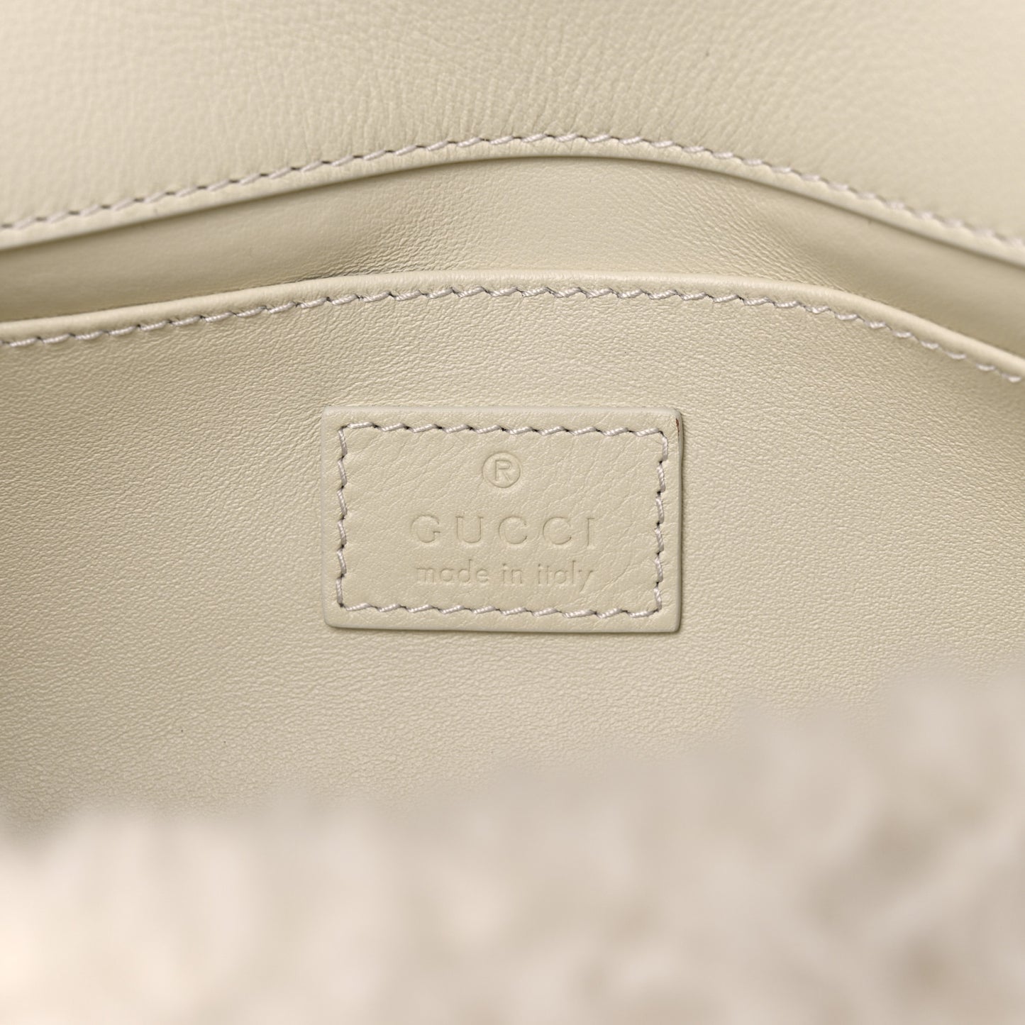 Merino Wool Medium Maxi Horsebit Chain Shoulder Bag Off White