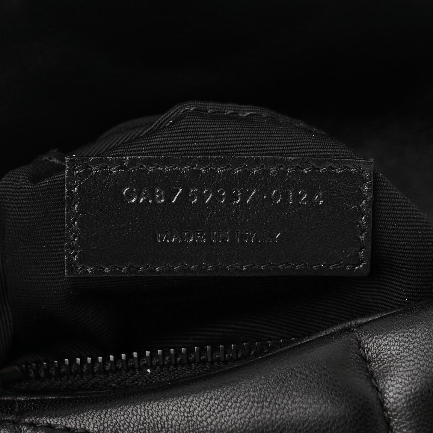 Lambskin Quilted Toy Loulou Puffer Monogram Monochrome Chain Satchel Black