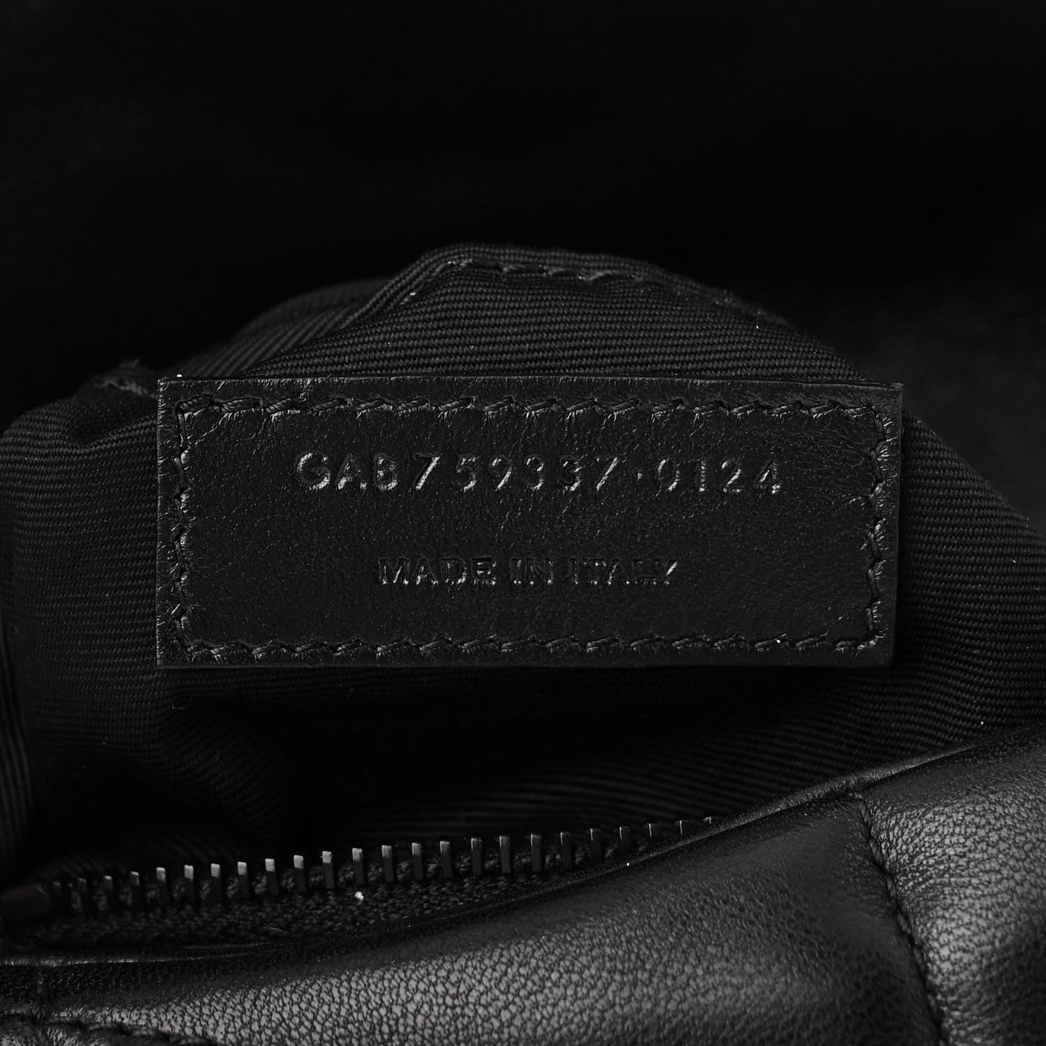 Saint Laurent Lambskin Quilted Toy Loulou Puffer Monogram Monochrome Chain Satchel Black 7 of 11