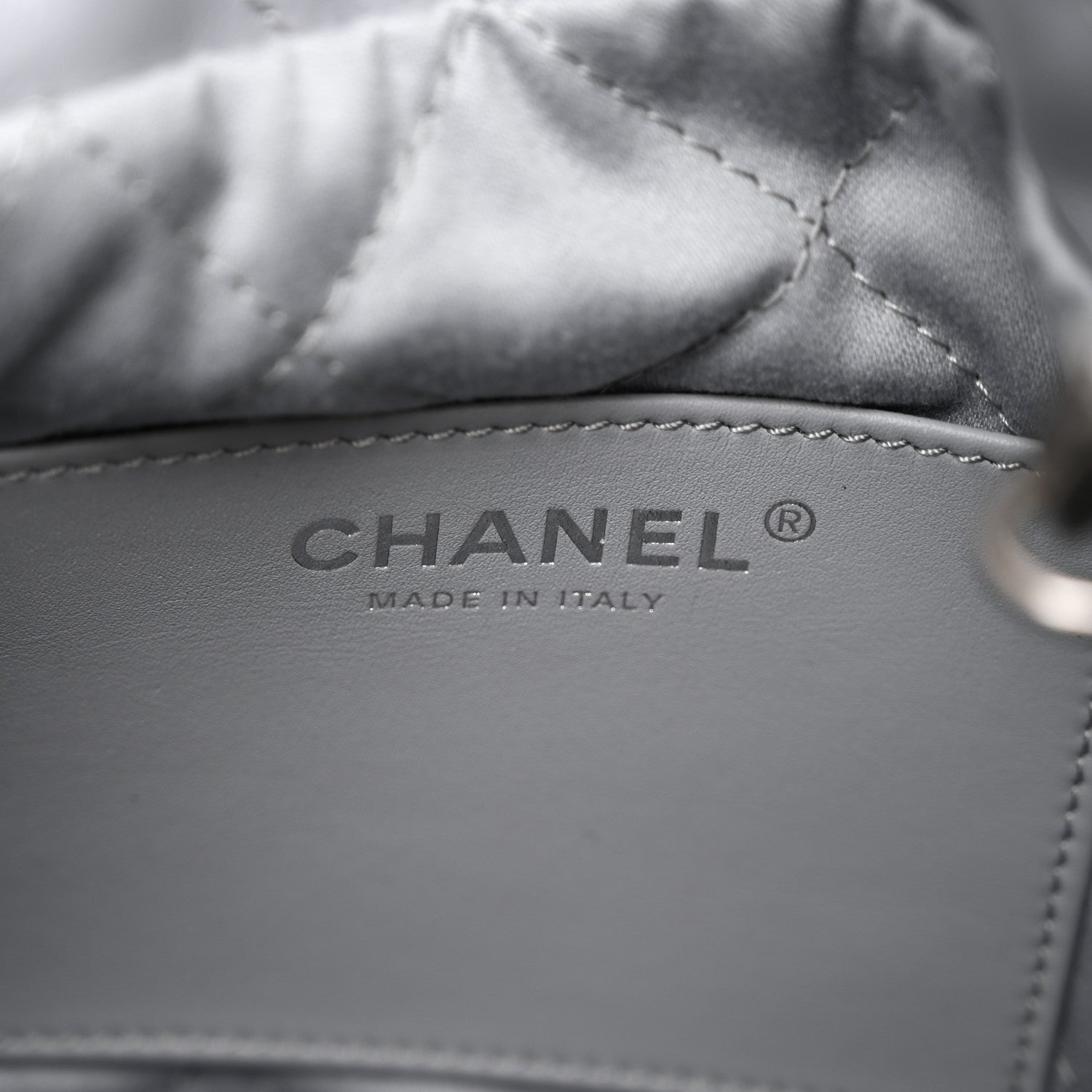 Chanel Shiny Calfskin Quilted Mini Chanel 22 Grey 6 of 10