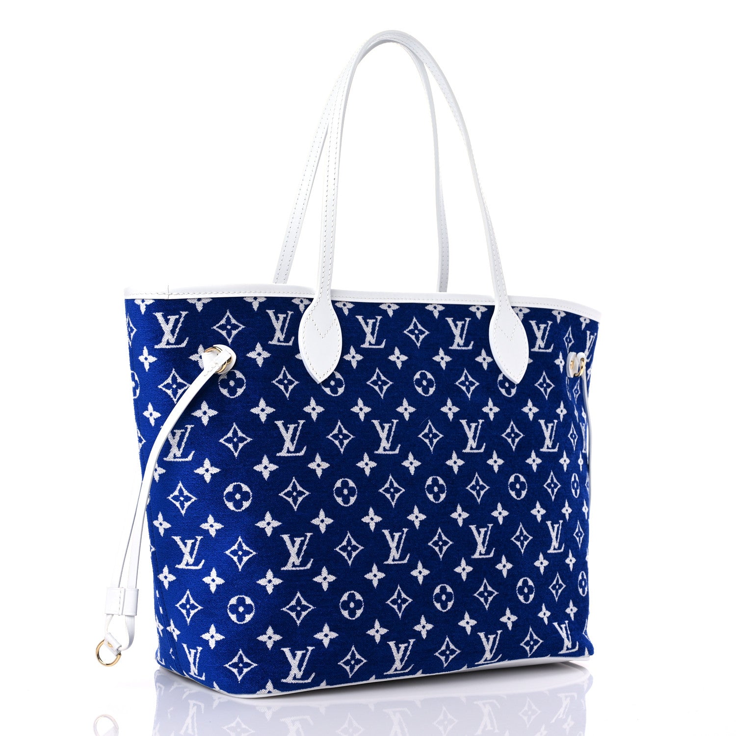 Louis Vuitton Jacquard Velvet Monogram LV Match Neverfull MM Bleu 4 of 9