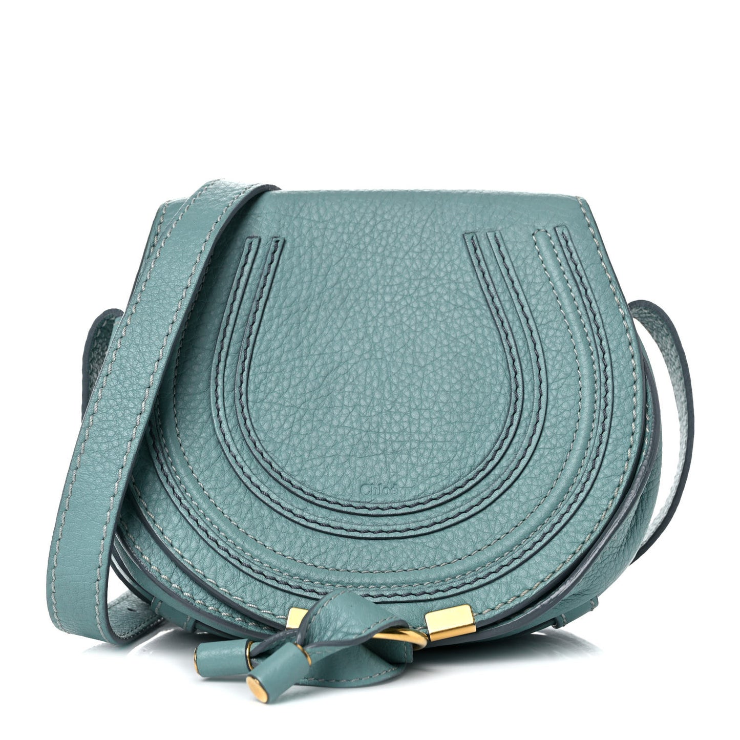 Calfskin Mini Marcie Round Crossbody Bag Fresh Mint