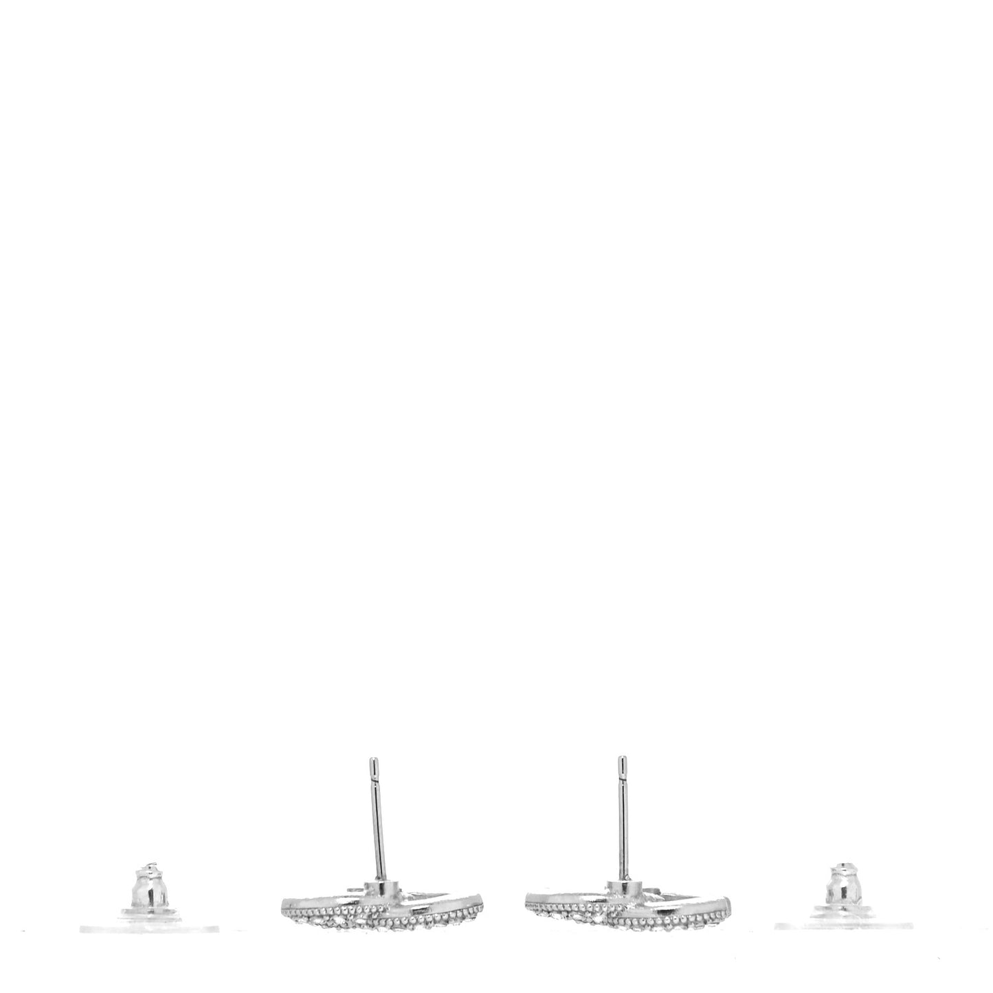 Crystal CC Earrings Silver