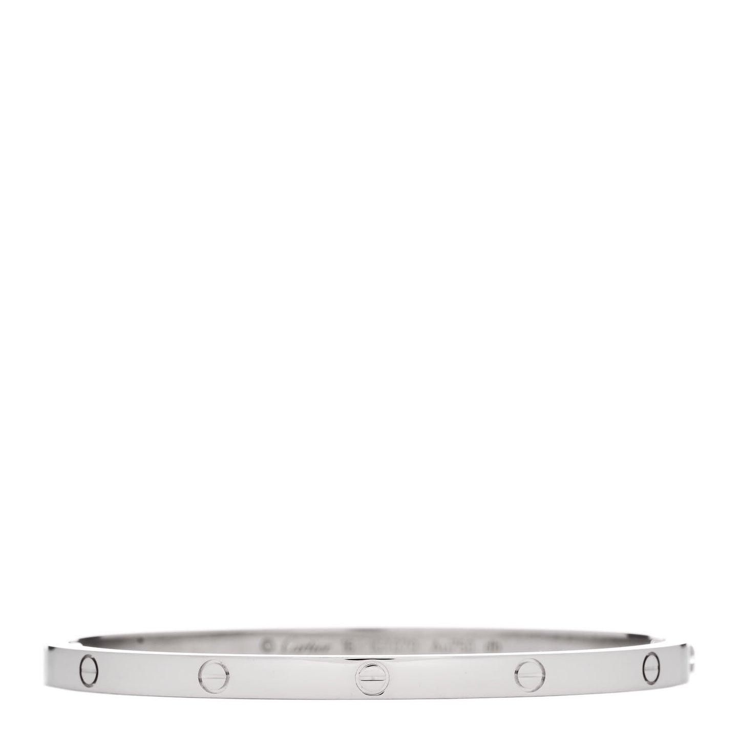18K White Gold Small LOVE Bracelet 16