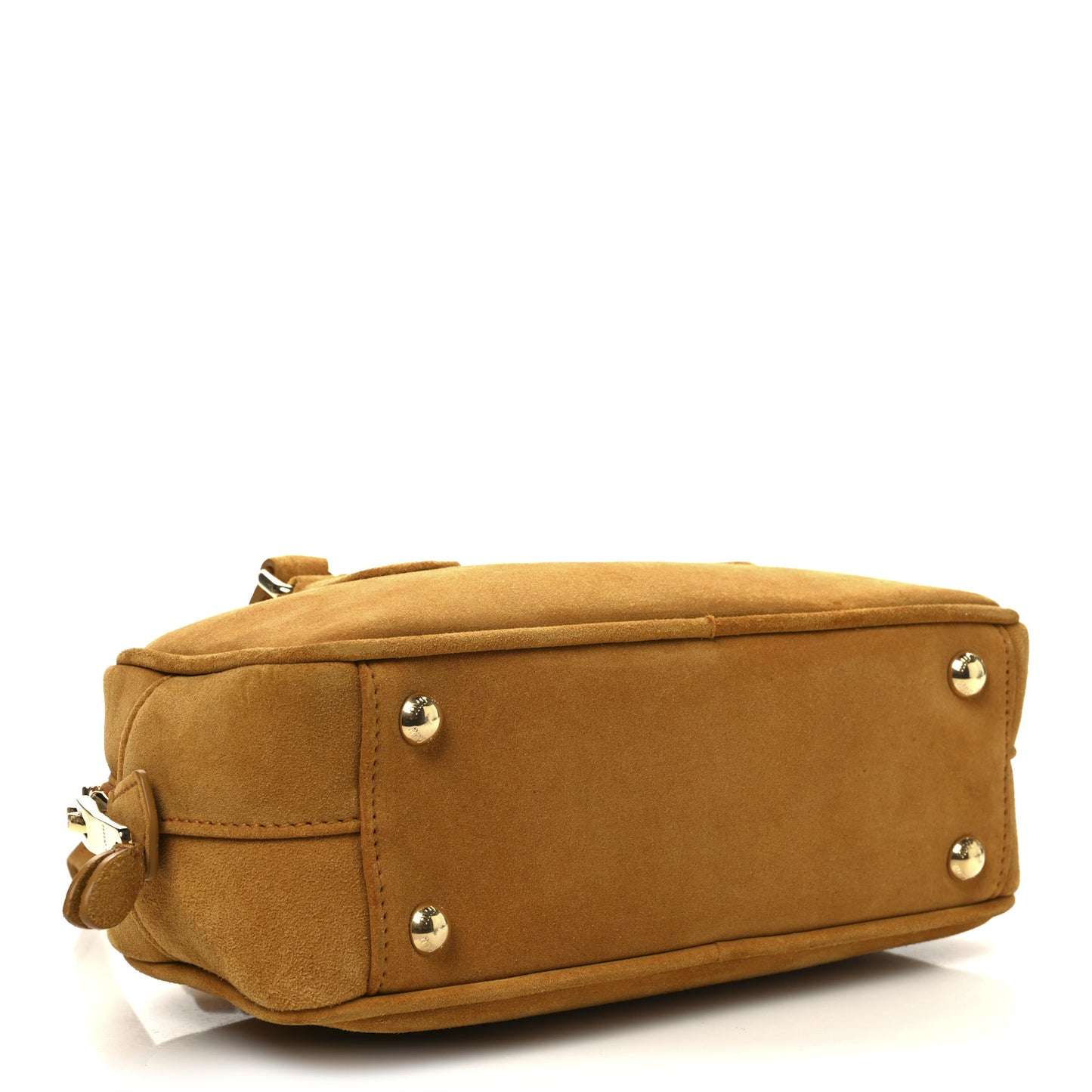 Suede Padded Regular Arcadie Top Handle Bag Whiskey