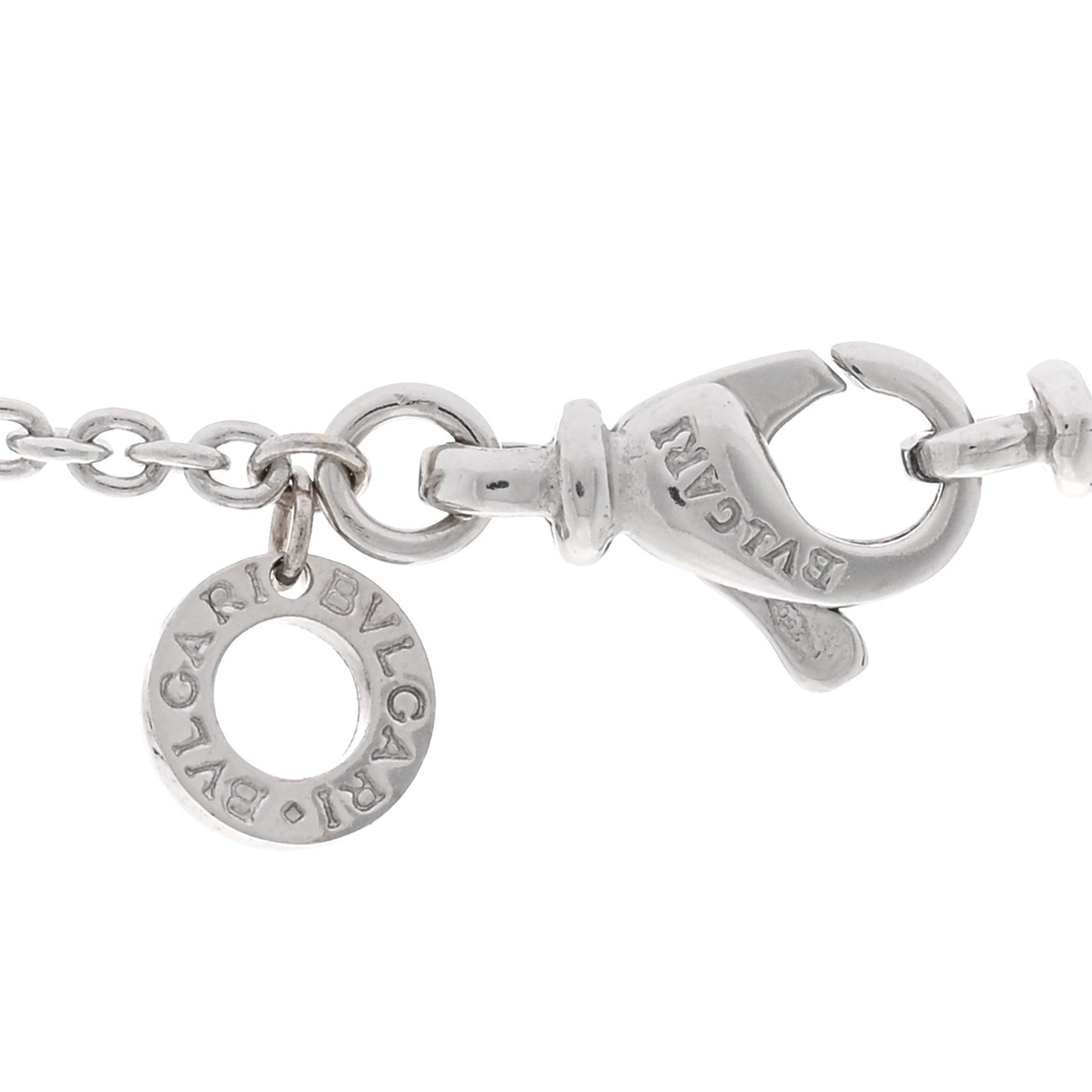 18K White Gold Black Enamel B.zero1 Pendant Necklace