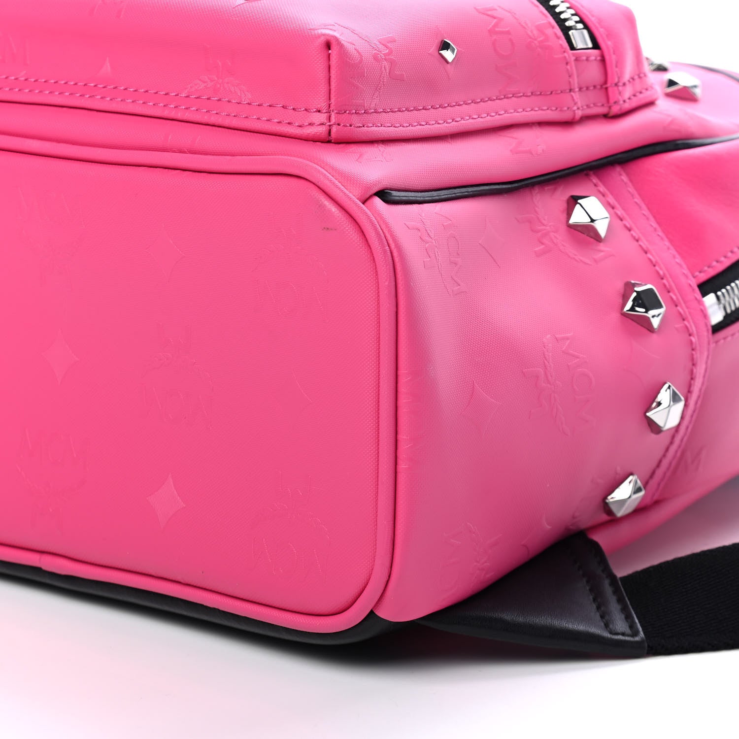MCM Odeon Studded Small Backpack Beetroot Pink 9 of 9