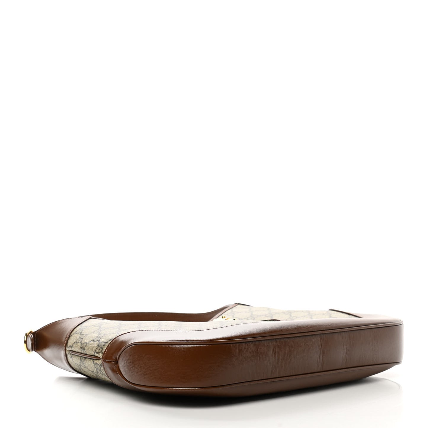 GG Supreme Monogram Azalea Calfskin Web Medium Jackie 1961 Hobo Beige Ebony Brown Sugar