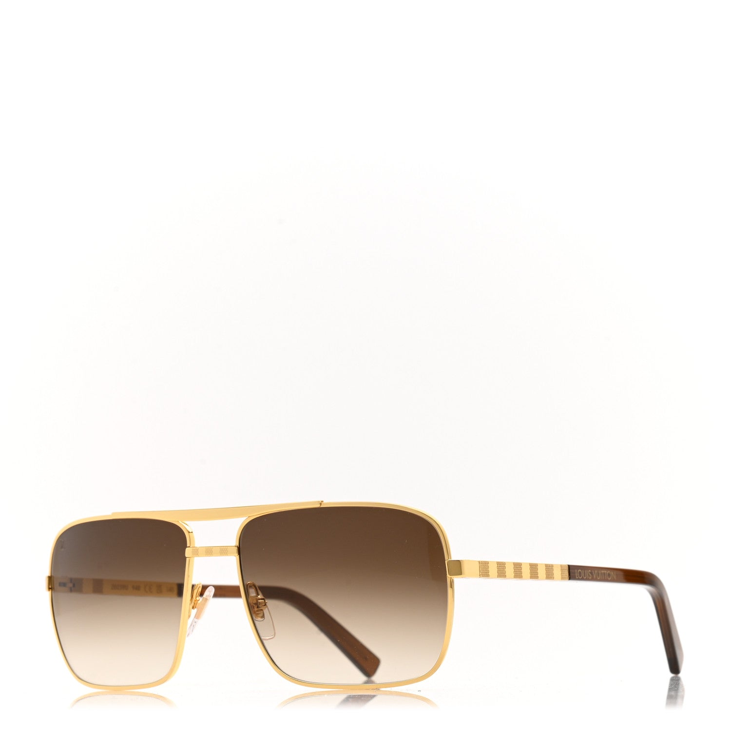 LOUIS VUITTON サングラス Z0259U ダミエゴールドフレーム Louis Vuitton Attitude Sunglasses Z0259U Gold 1564966