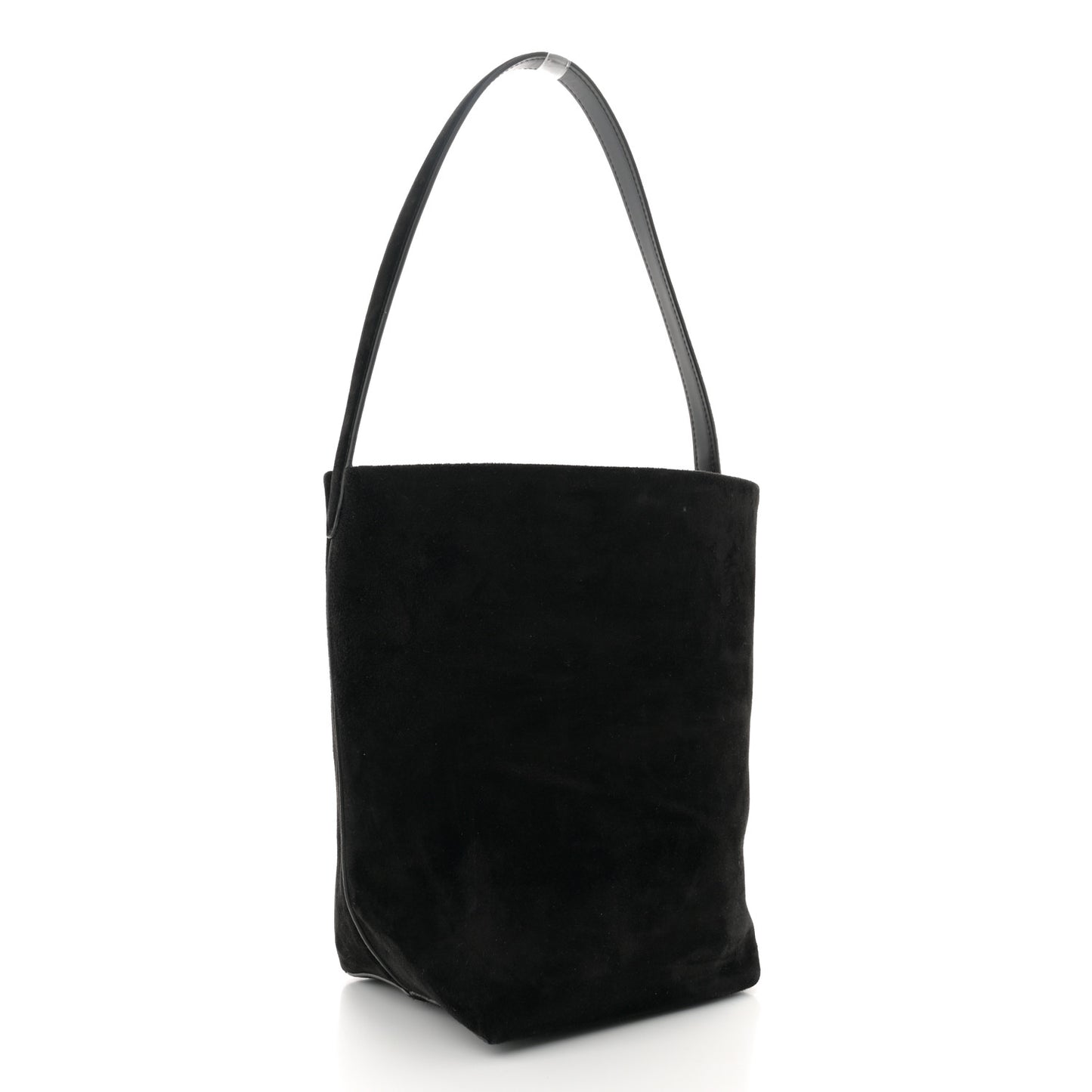 Suede Calfskin Medium N/S Park Tote Black