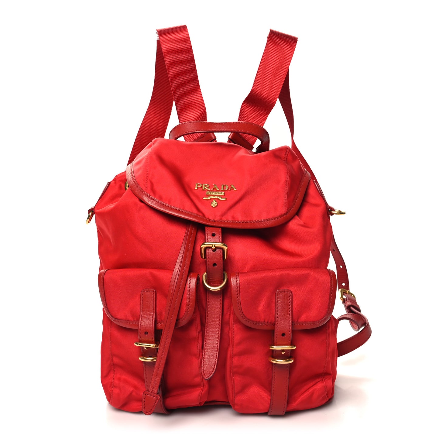 Tessuto Nylon Small Backpack Rosso