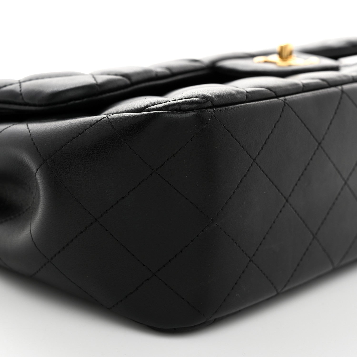 Chanel Lambskin Quilted Jumbo Double Flap Black 9 of 10