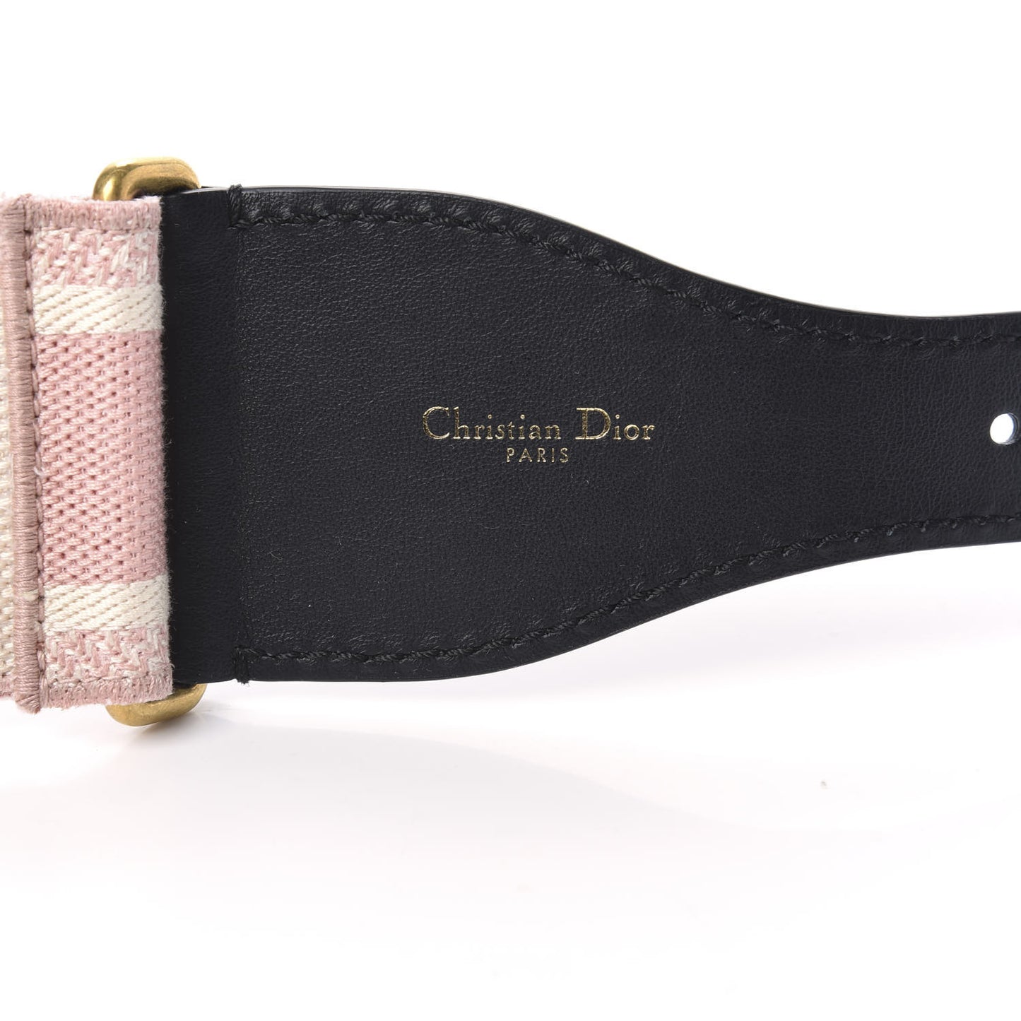 Canvas Embroidered Large Belt 80 32 Pink White