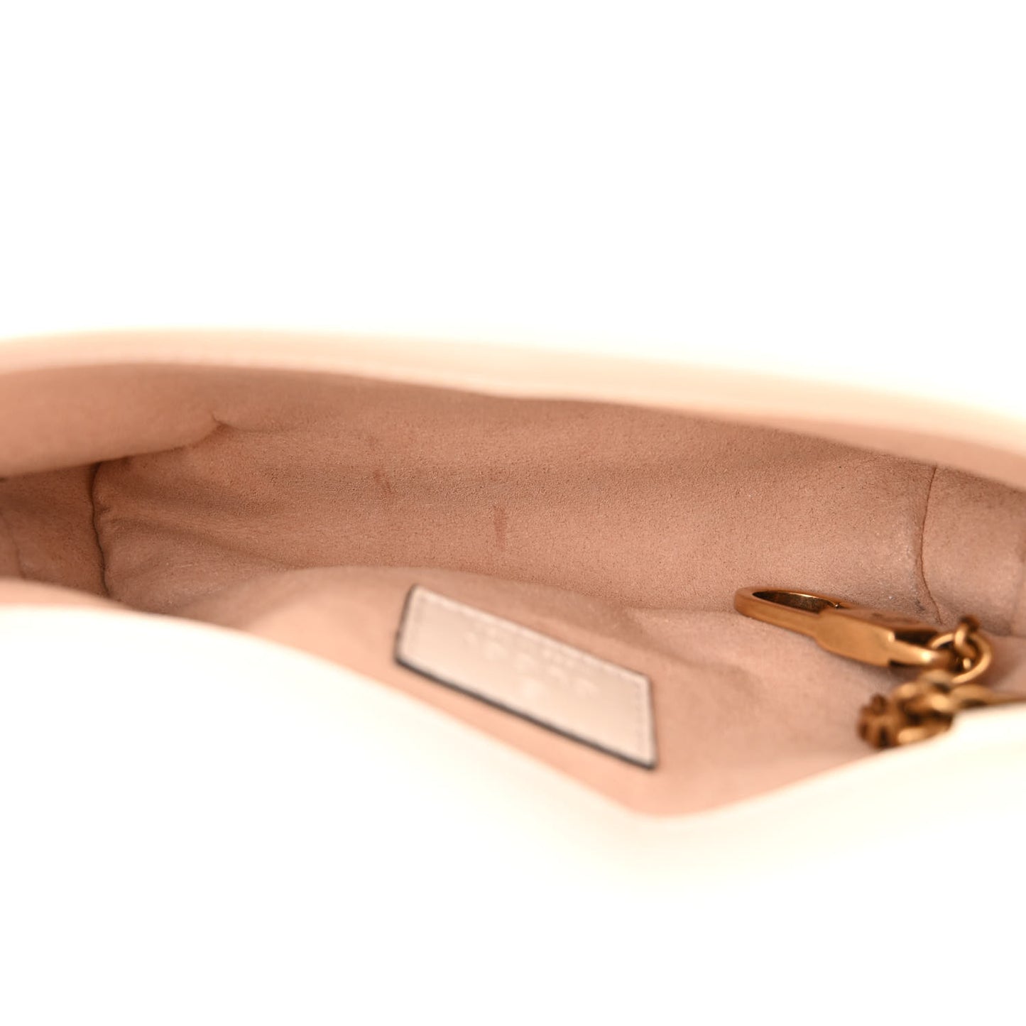 Calfskin Matelasse Super Mini GG Marmont Shoulder Bag White