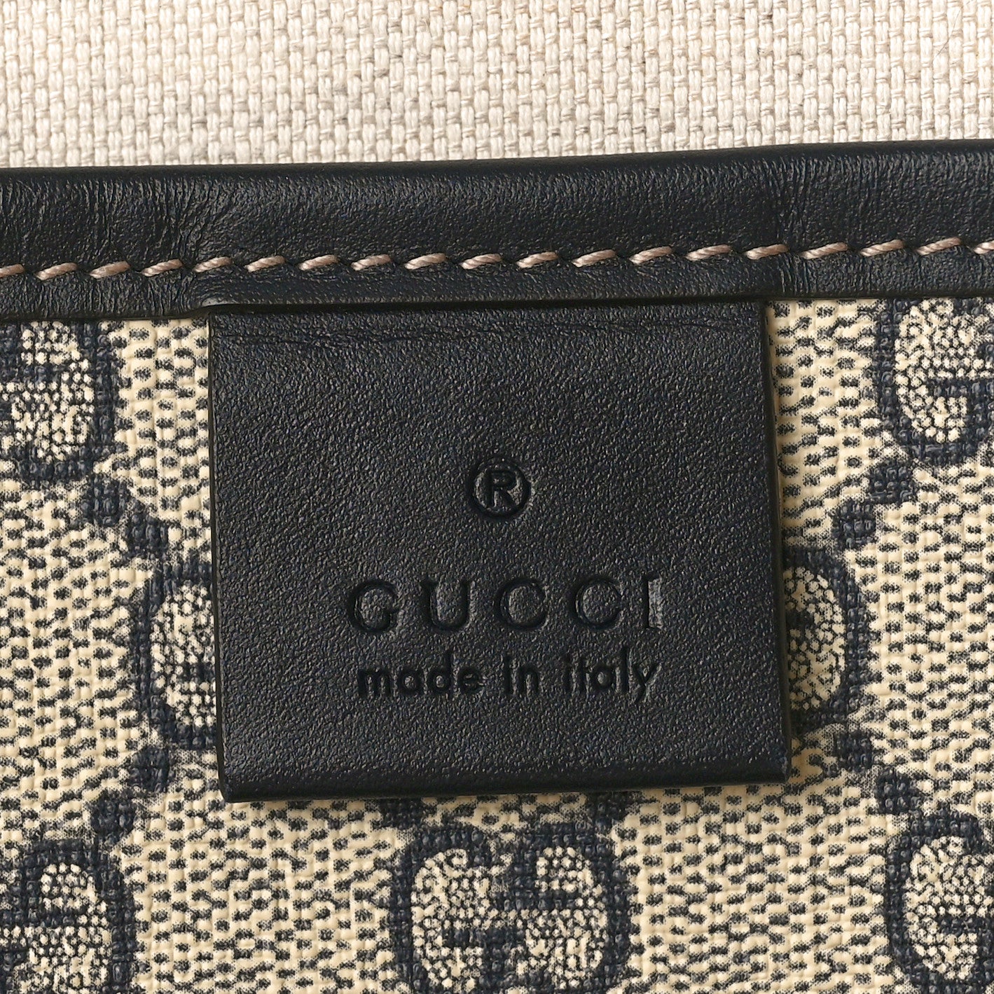 Gucci GG Plus Monogram Medium Signature Web Loop Tote Navy 6 of 9