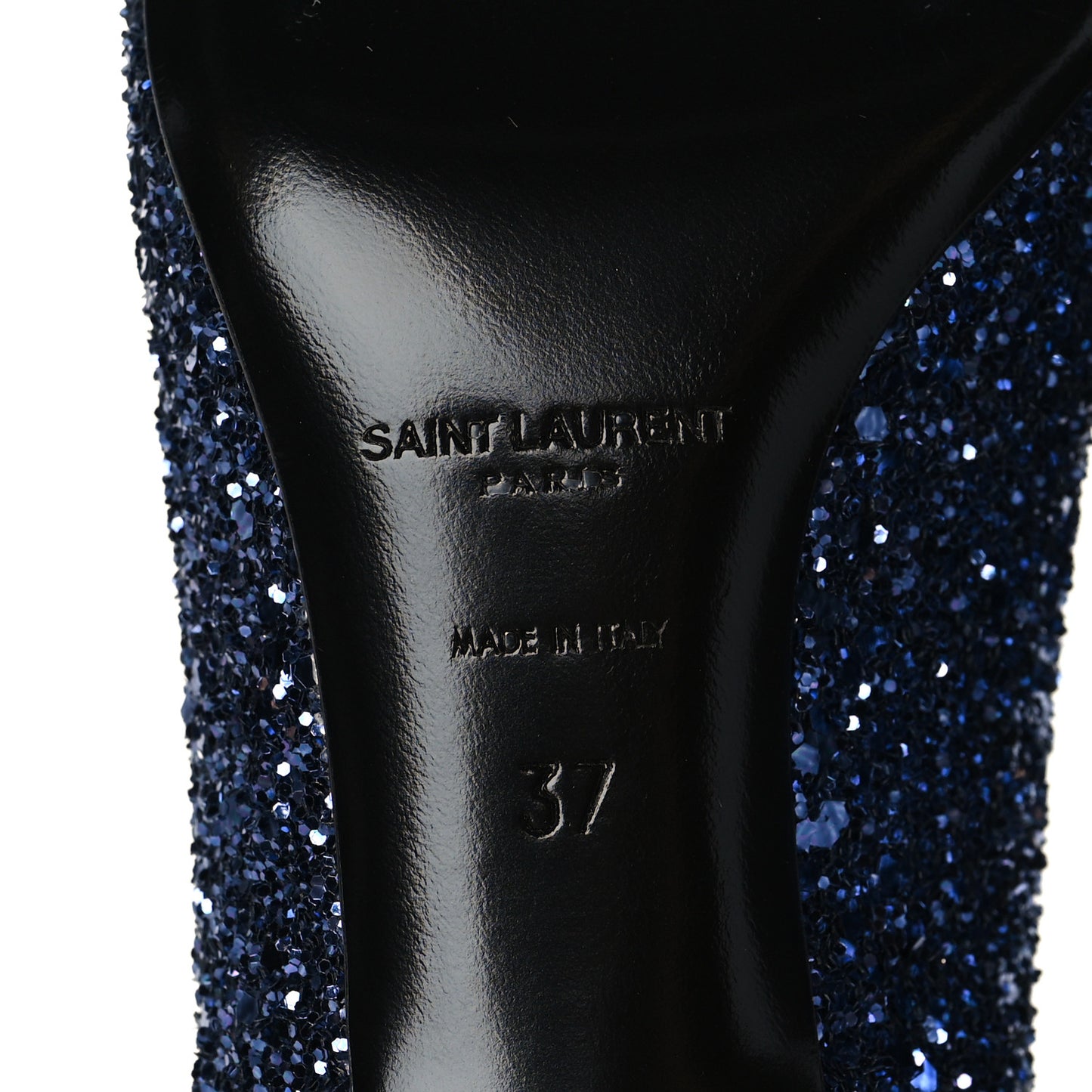 Charlotte Glitter Point-toe Kitten-Heel Pumps 37 Blue