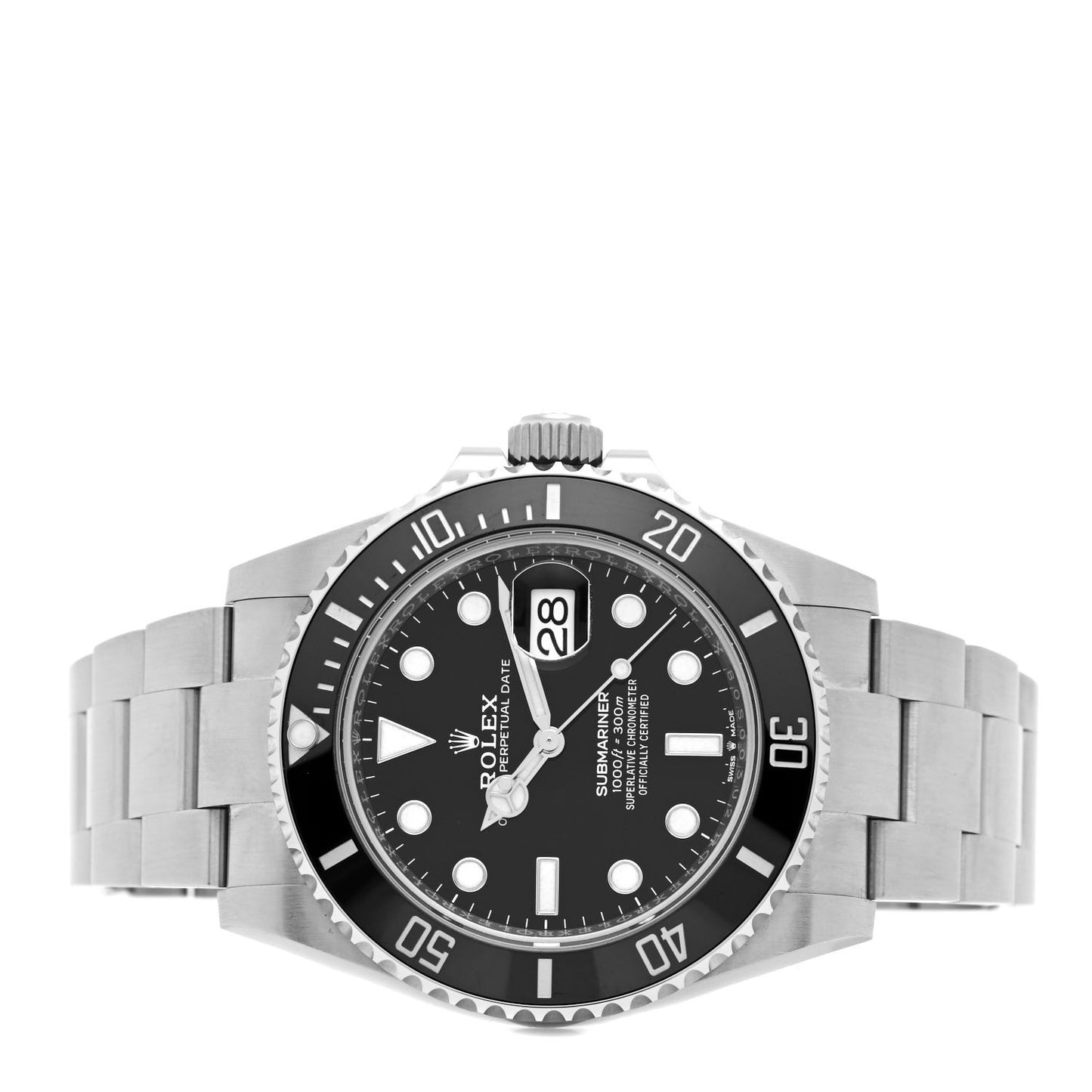 Stainless Steel 41mm Oyster Perpetual Submariner Date Watch Black 126610LN
